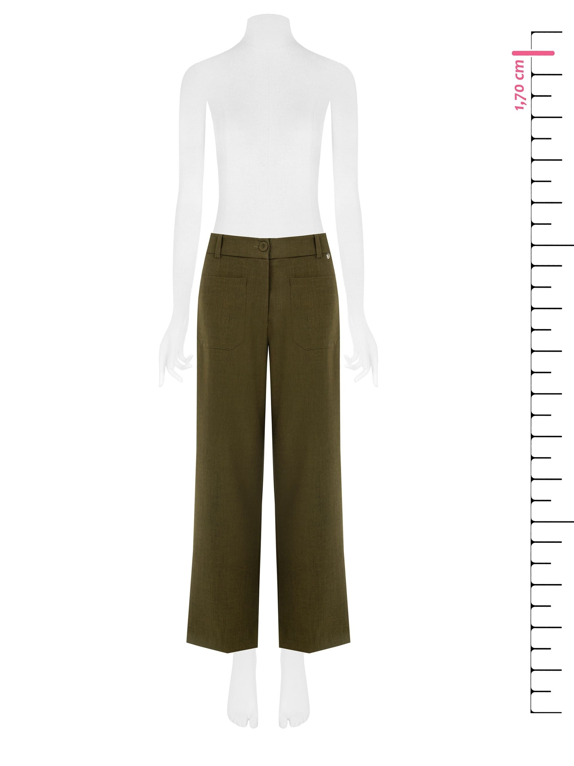 Pantalon droit croisé avec poches frontales Rinascimento