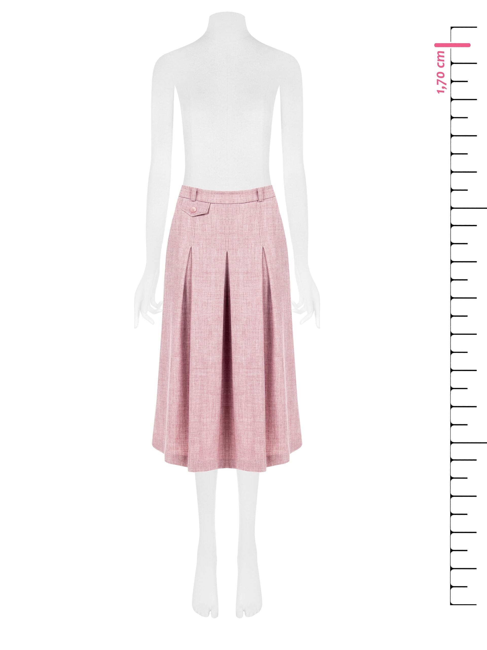 Jupe longue plissée avec poches Rinascimento