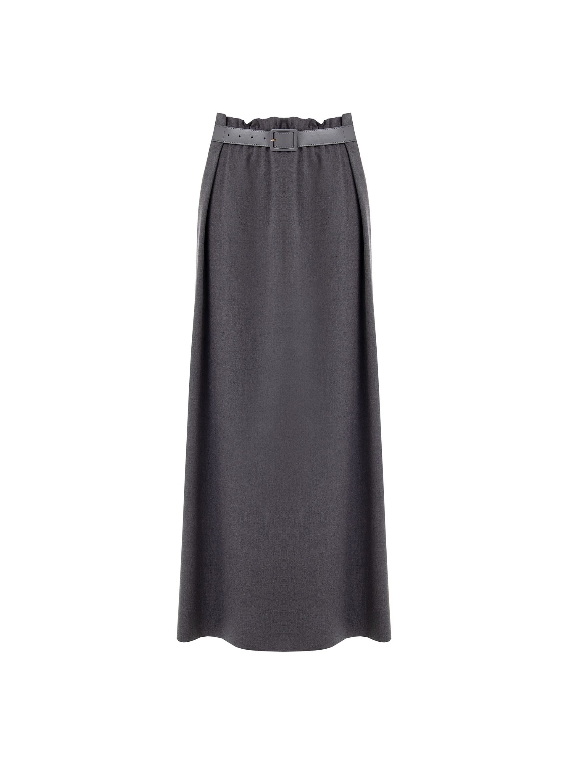Gonna Lunga In Poliviscosa Con Cintura Rigida Integrata Rinascimento