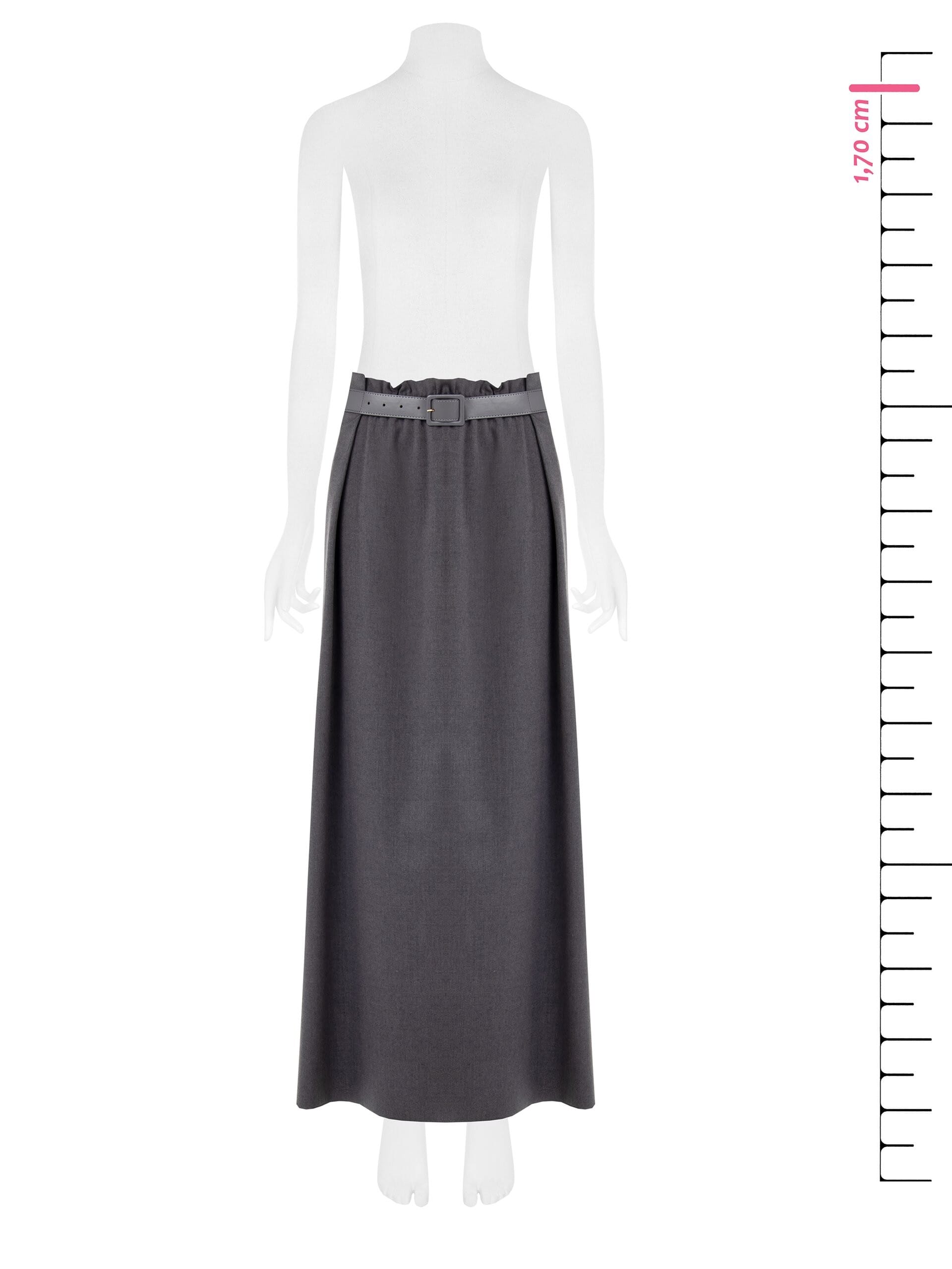 Gonna Lunga In Poliviscosa Con Cintura Rigida Integrata Rinascimento