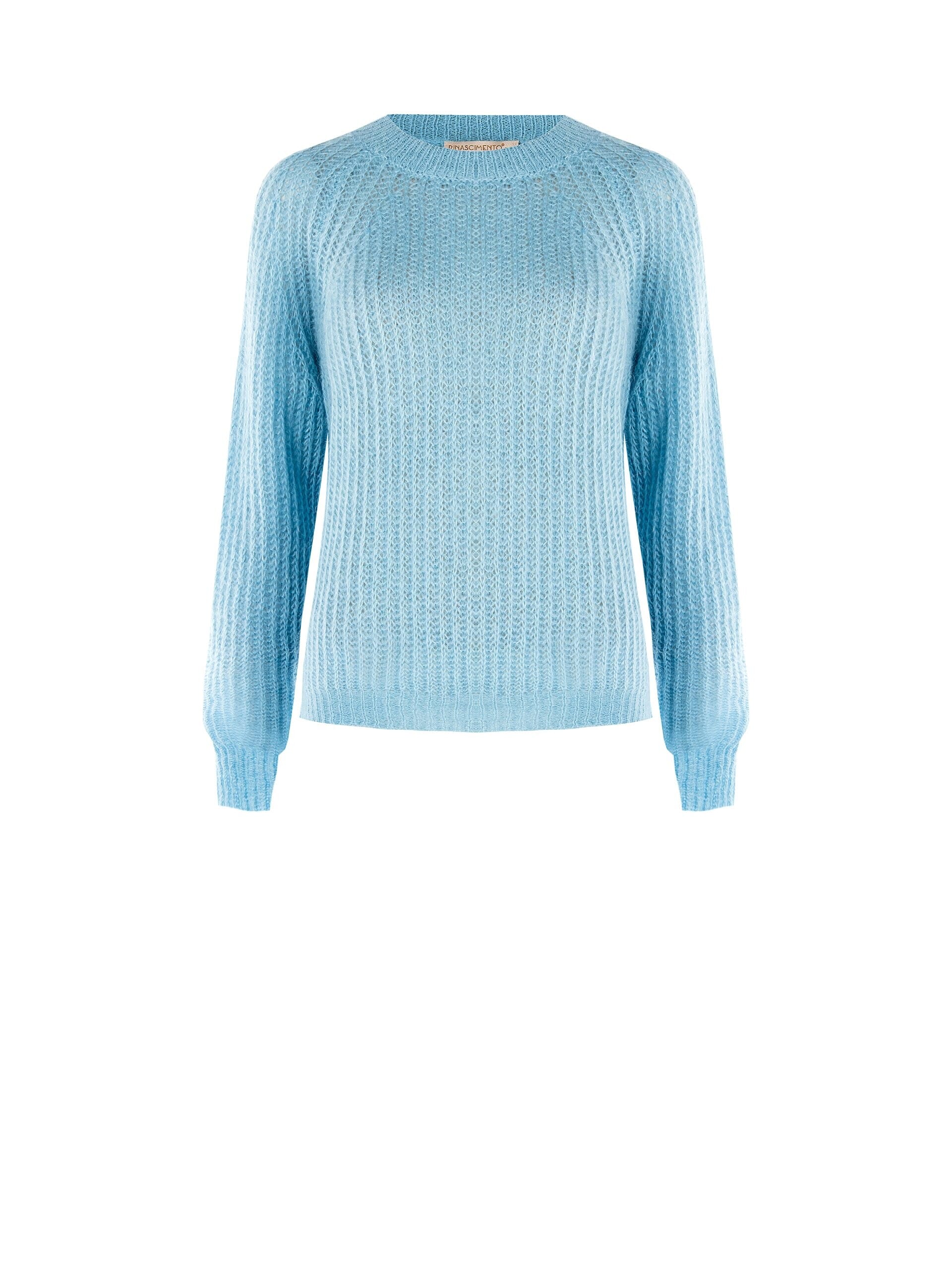 Maglione Peloso A Taglio Lungo E Maglia Intrecciata Rinascimento