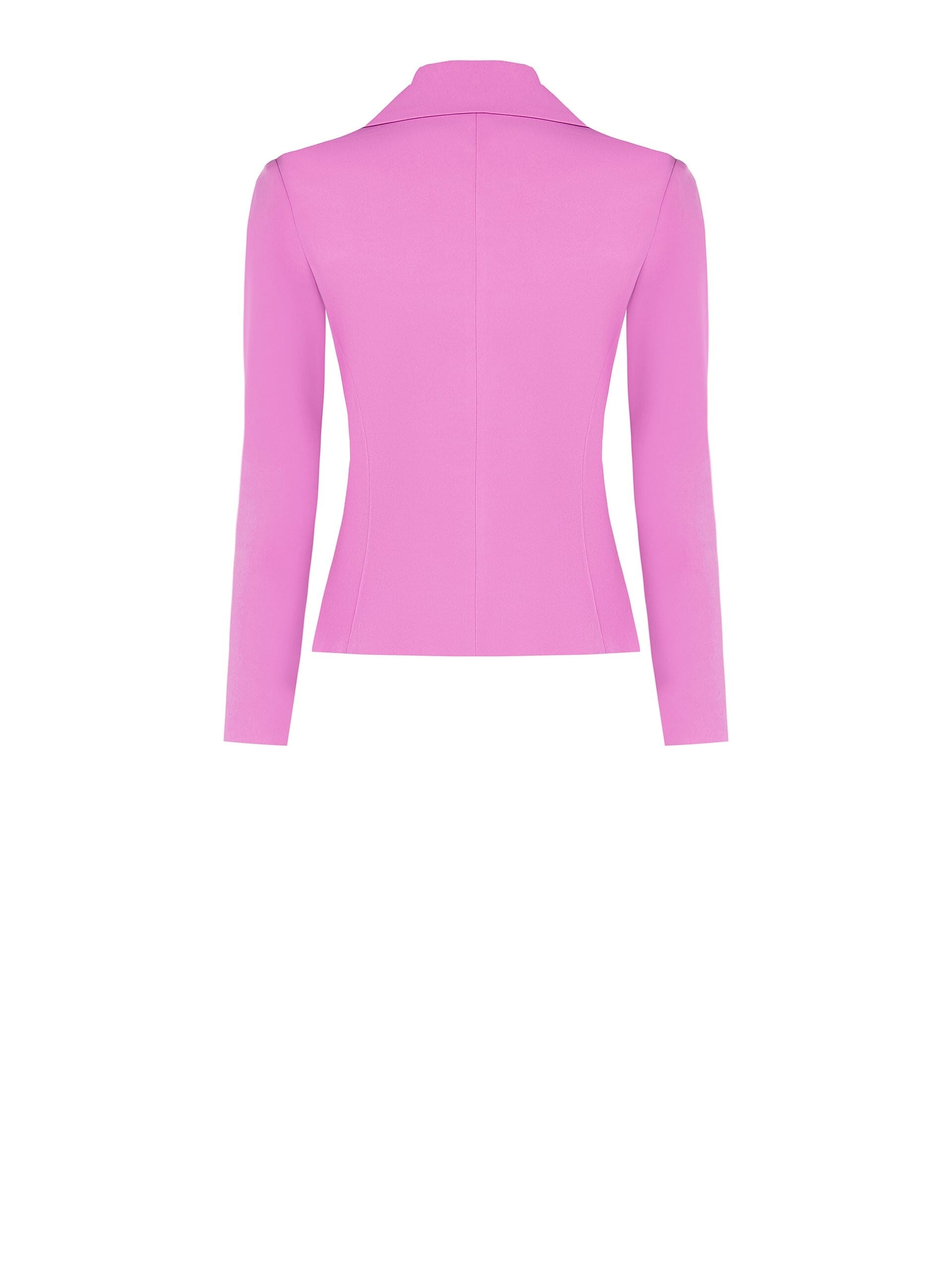 Giacca Blazer Corta Sfiancata In Tessuto Tecnico Con Bottoni Logo Rinascimento