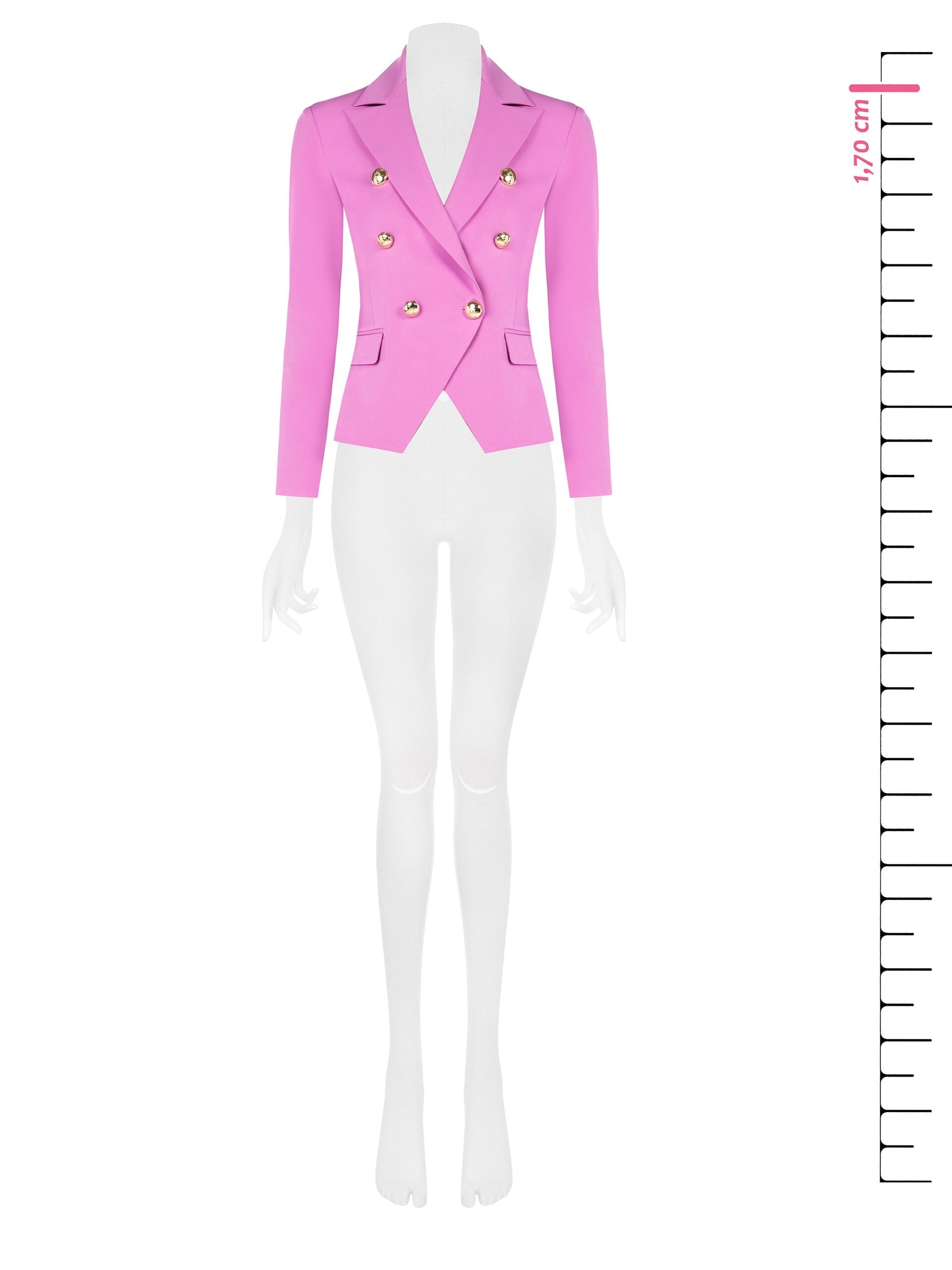 Giacca Blazer Corta Sfiancata In Tessuto Tecnico Con Bottoni Logo Rinascimento