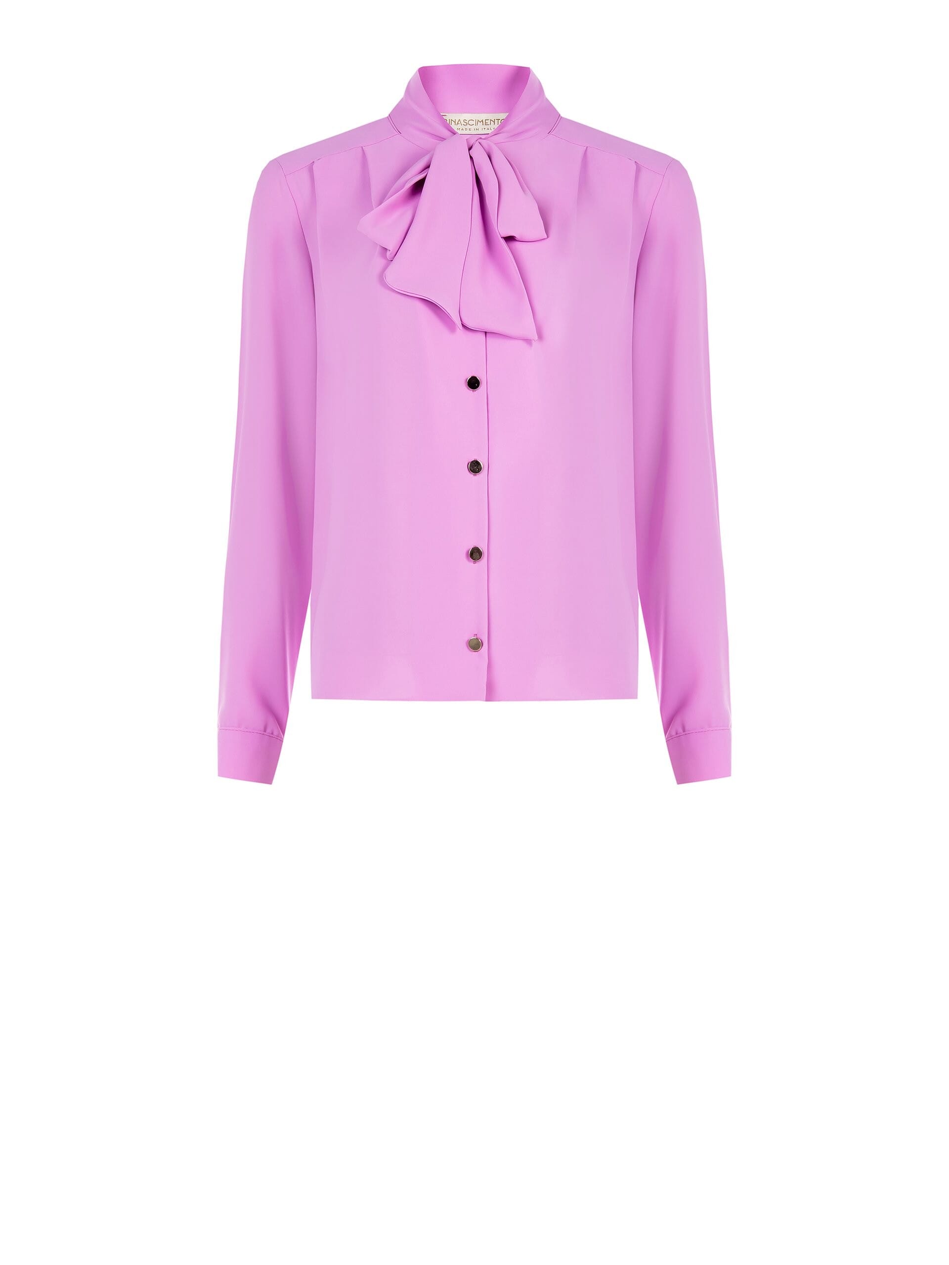 Camicia Fluida In Raso Con Fiocco Rinascimento