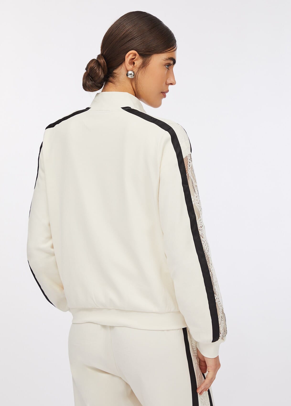 Felpa In Cotone Con Pizzo Liu Jo