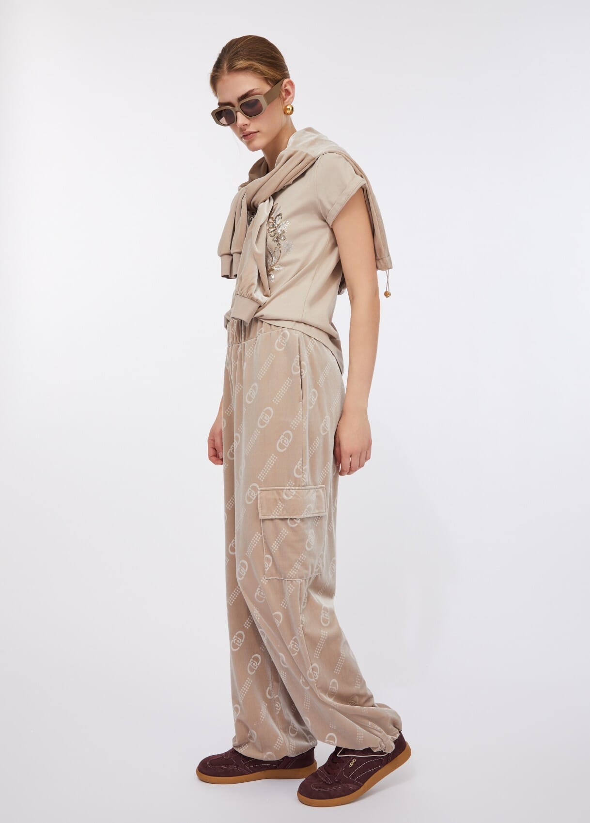 Chenille Jogging Pants With Liu Jo Logo