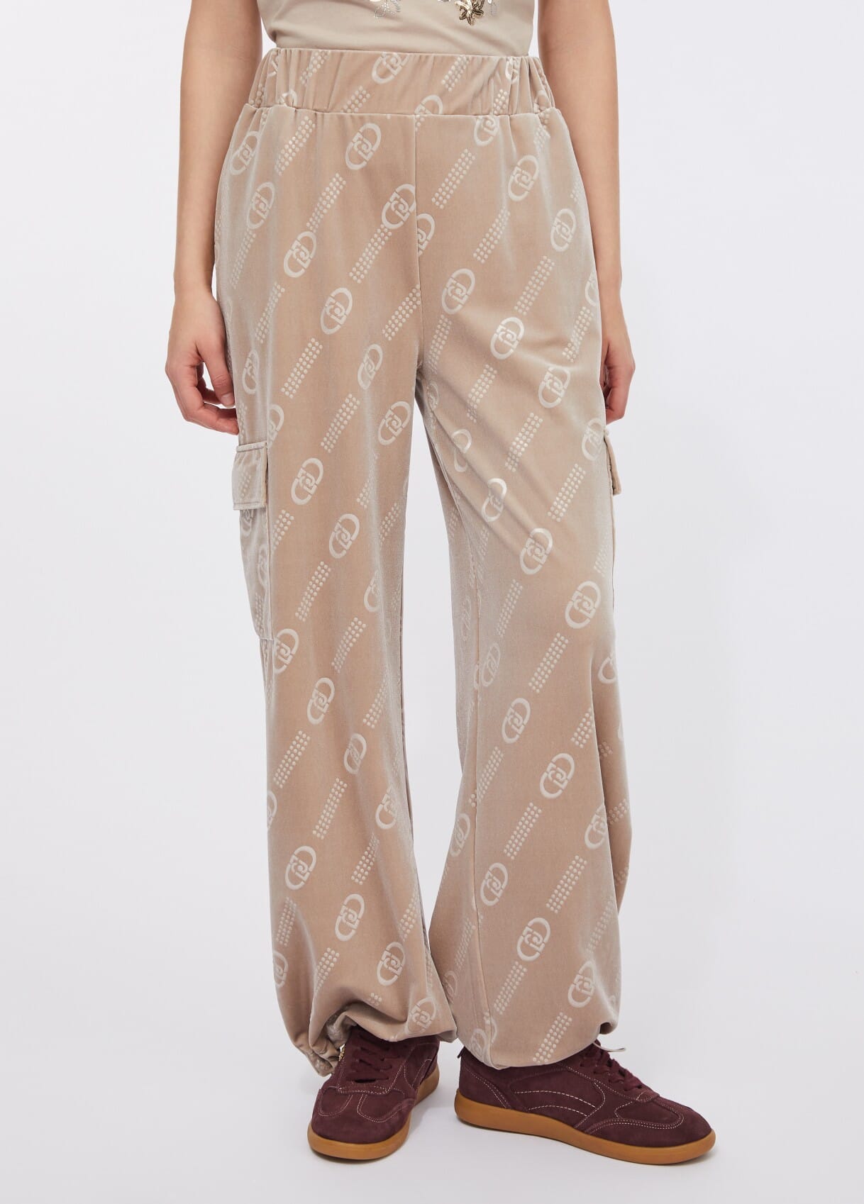 Chenille Jogging Pants With Liu Jo Logo