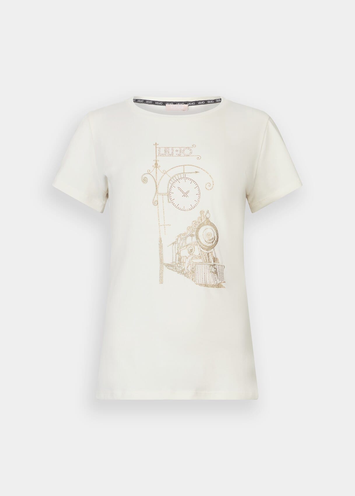 T-shirt Con Stampa Laminata Liu Jo