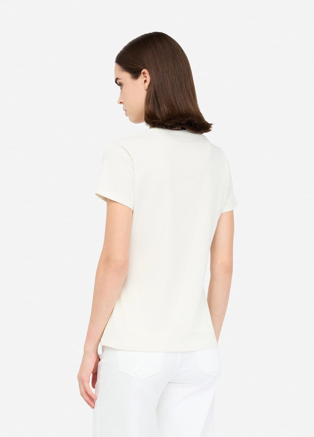 T-shirt Con Stampa Laminata Liu Jo