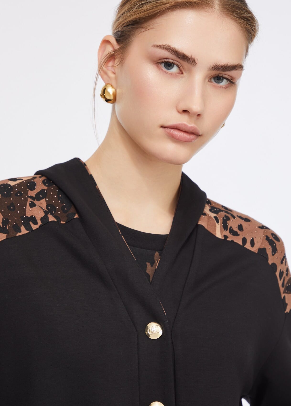 Felpa Con Bottoni Liu Jo