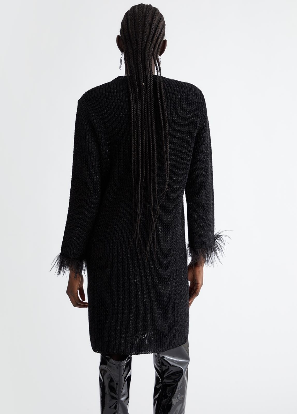 Abito In Maglia Con Lurex E Piume Liu Jo