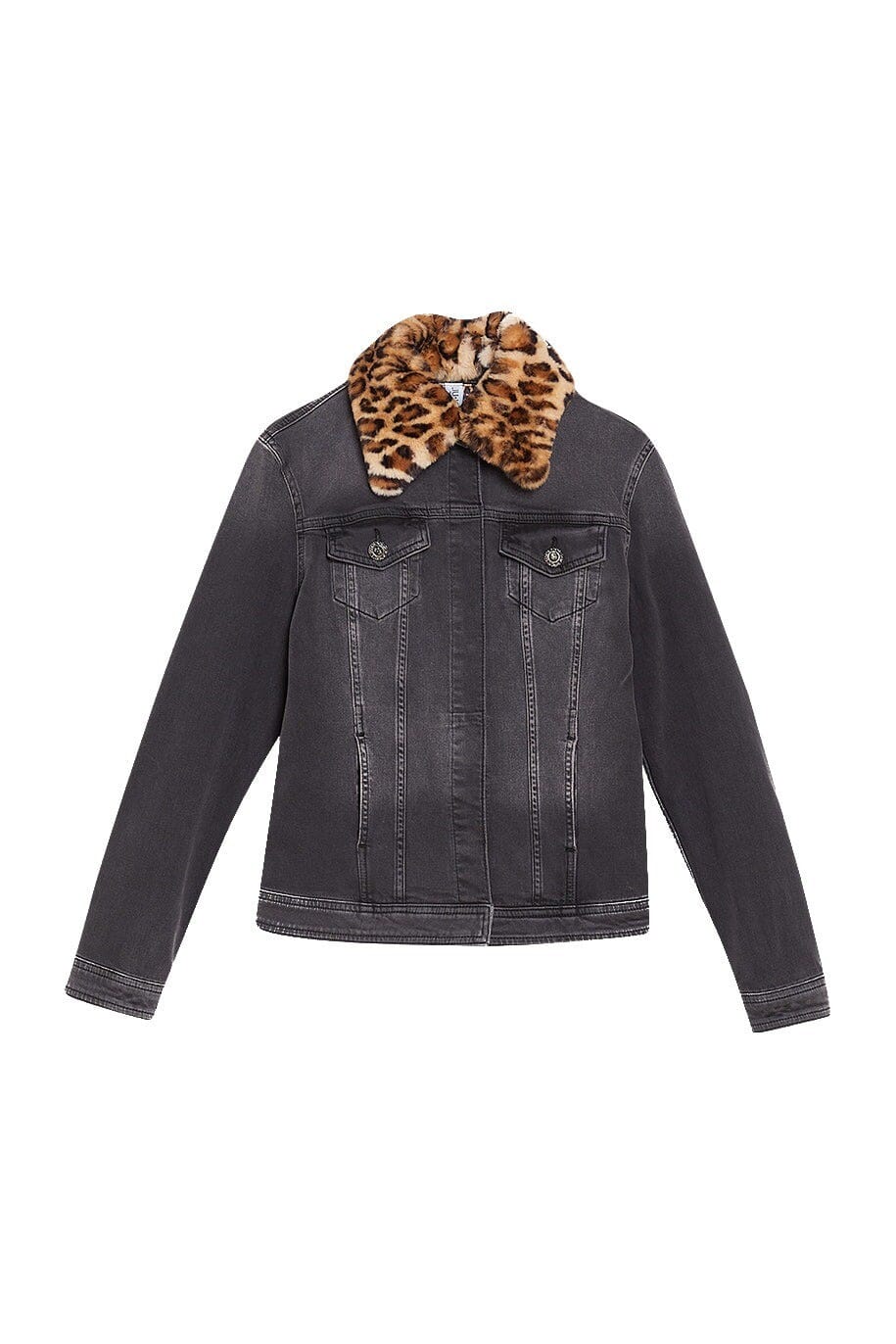 Giubbotto In Denim Con Pelliccia Sintetica Liu Jo