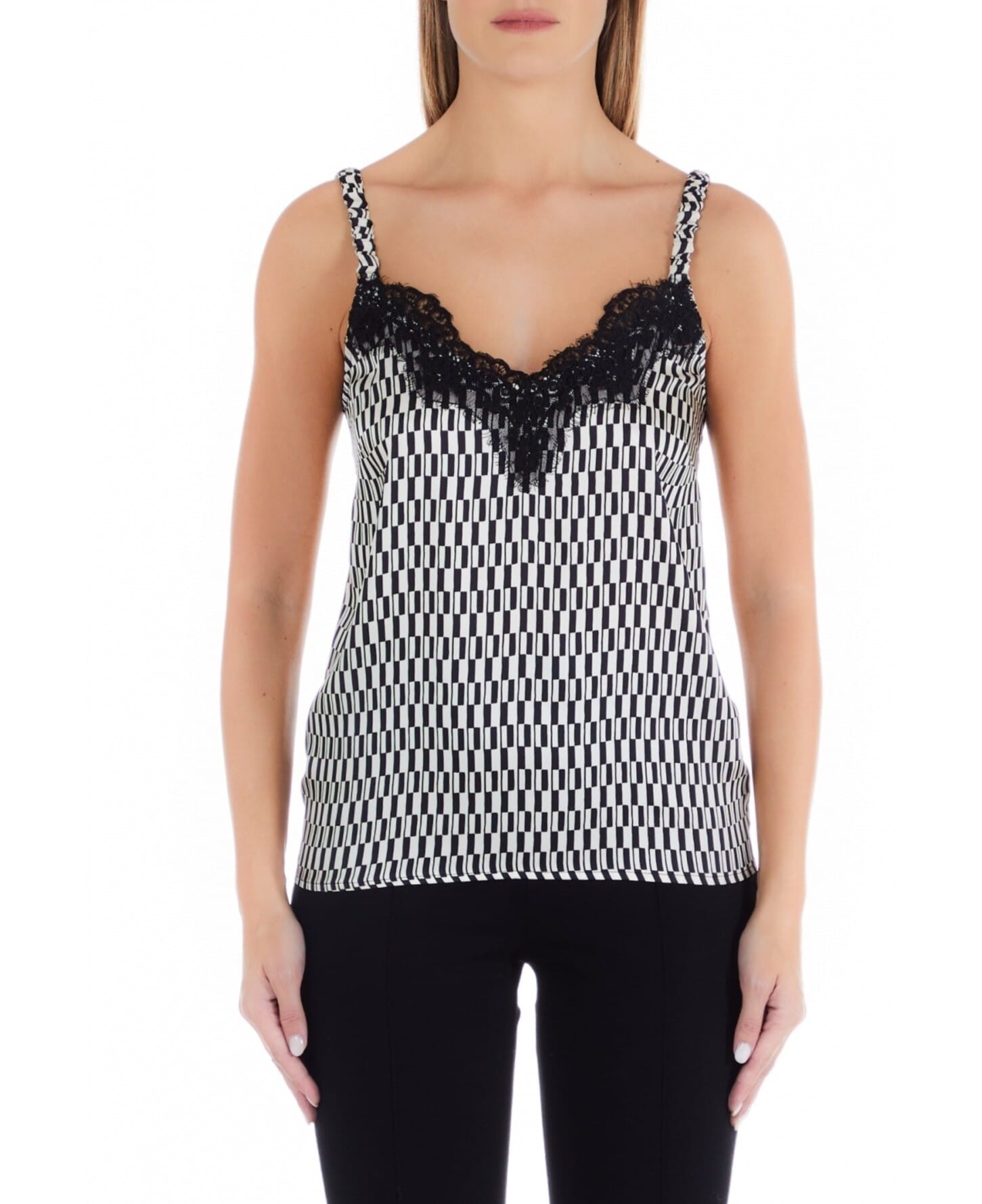 Top In Pizzo Con Fantasia Astratta Liu Jo