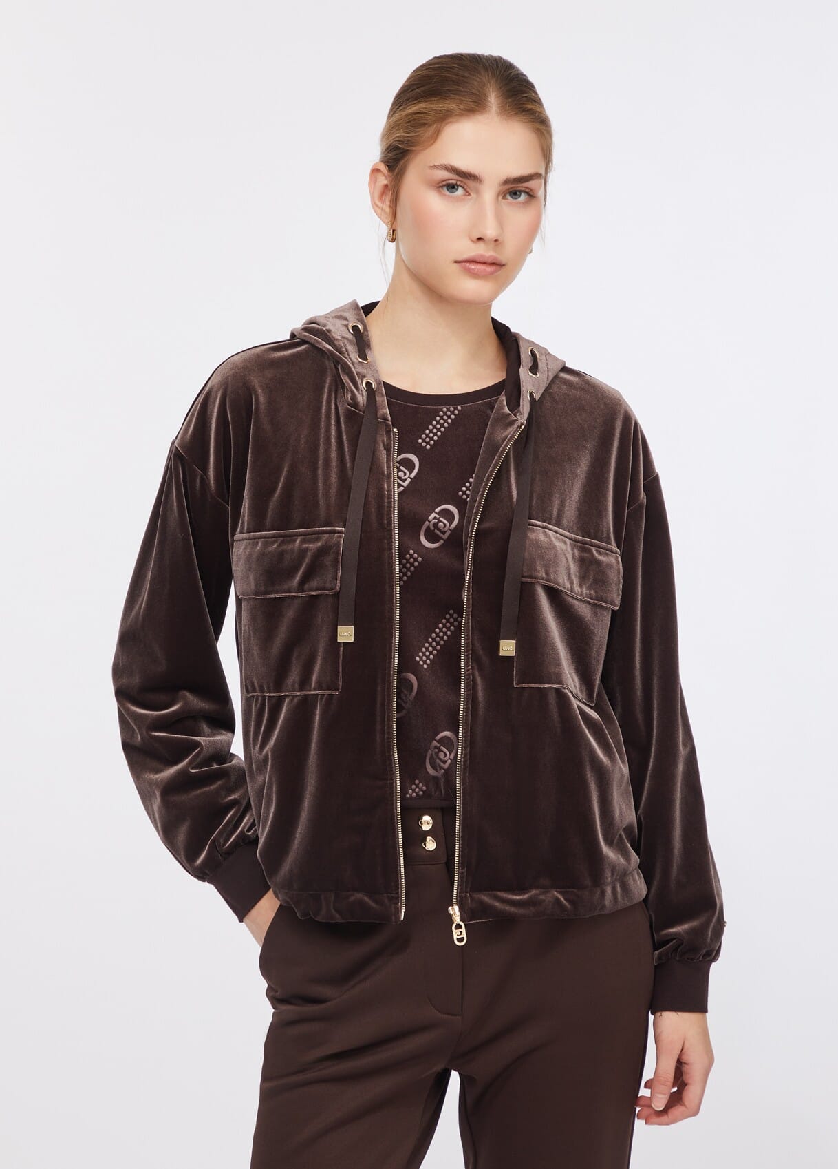 Liu Jo Chenille Hooded Sweatshirt