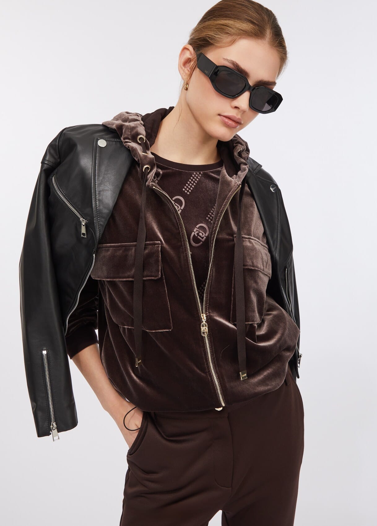 Liu Jo Chenille Hooded Sweatshirt