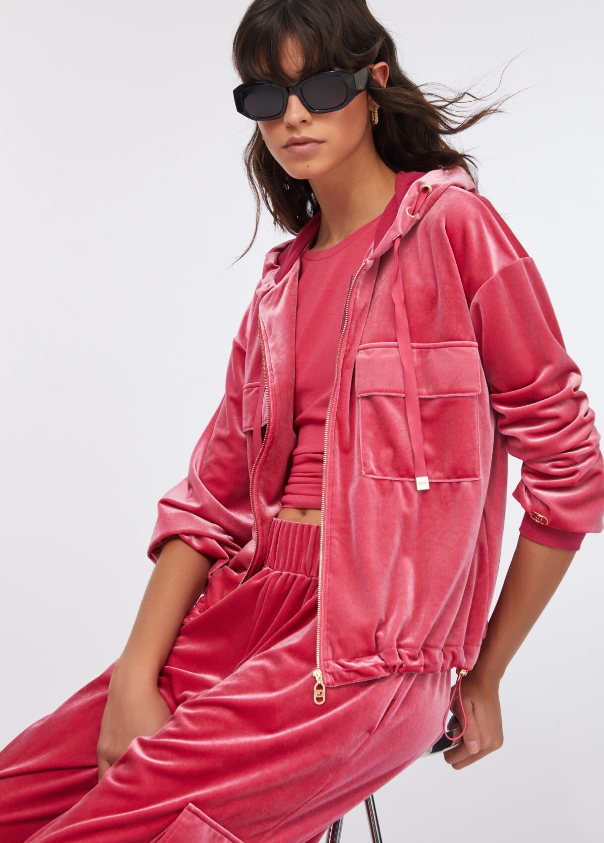 Liu Jo Chenille Hooded Sweatshirt