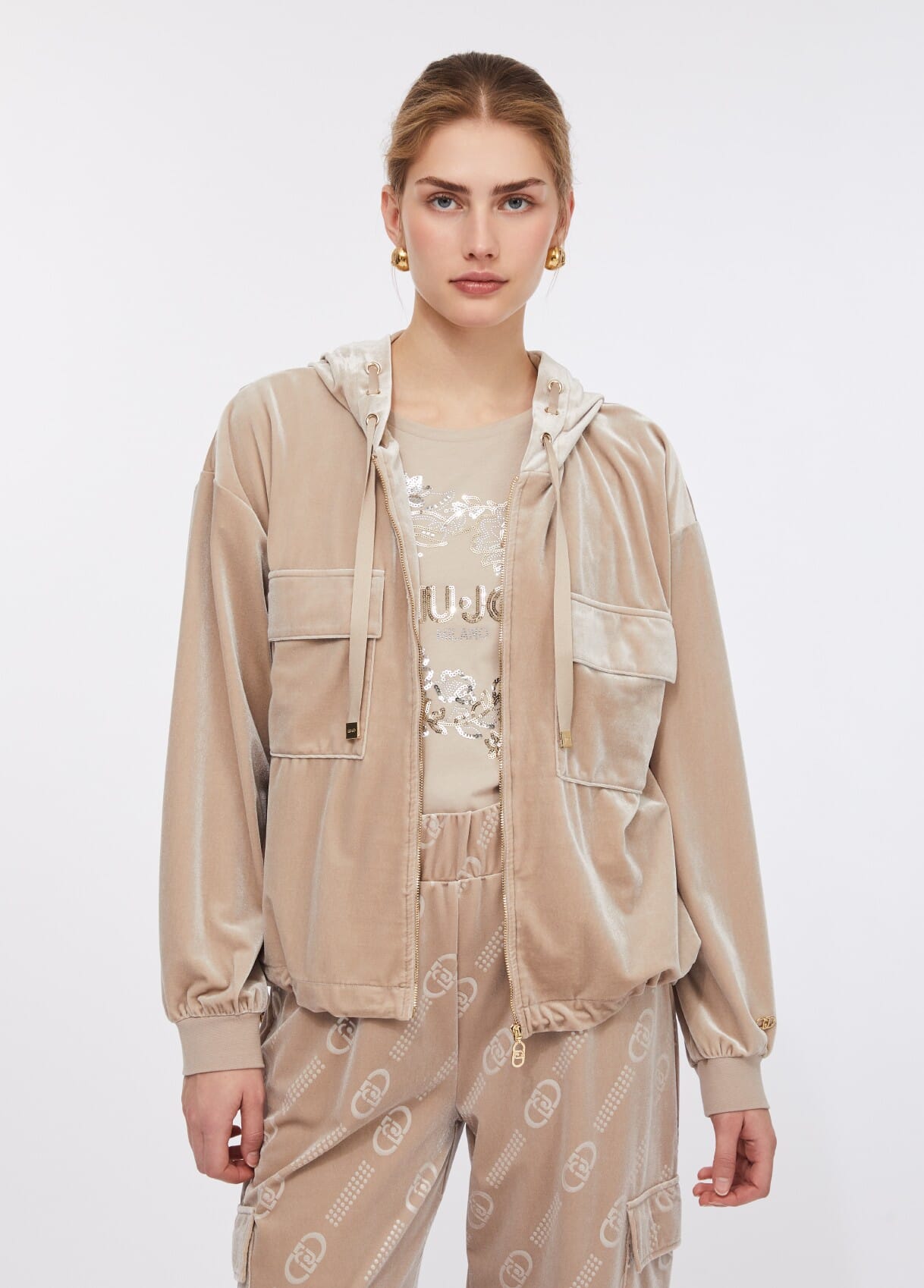 Liu Jo Chenille Hooded Sweatshirt