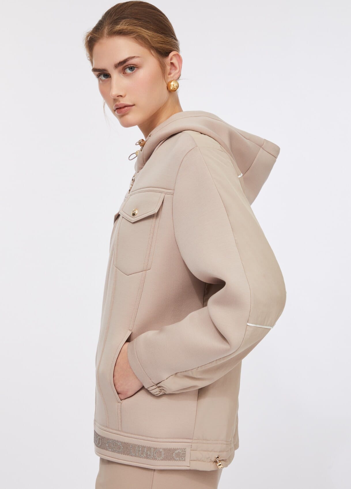 Giacca In Scuba E Nylon Liu Jo