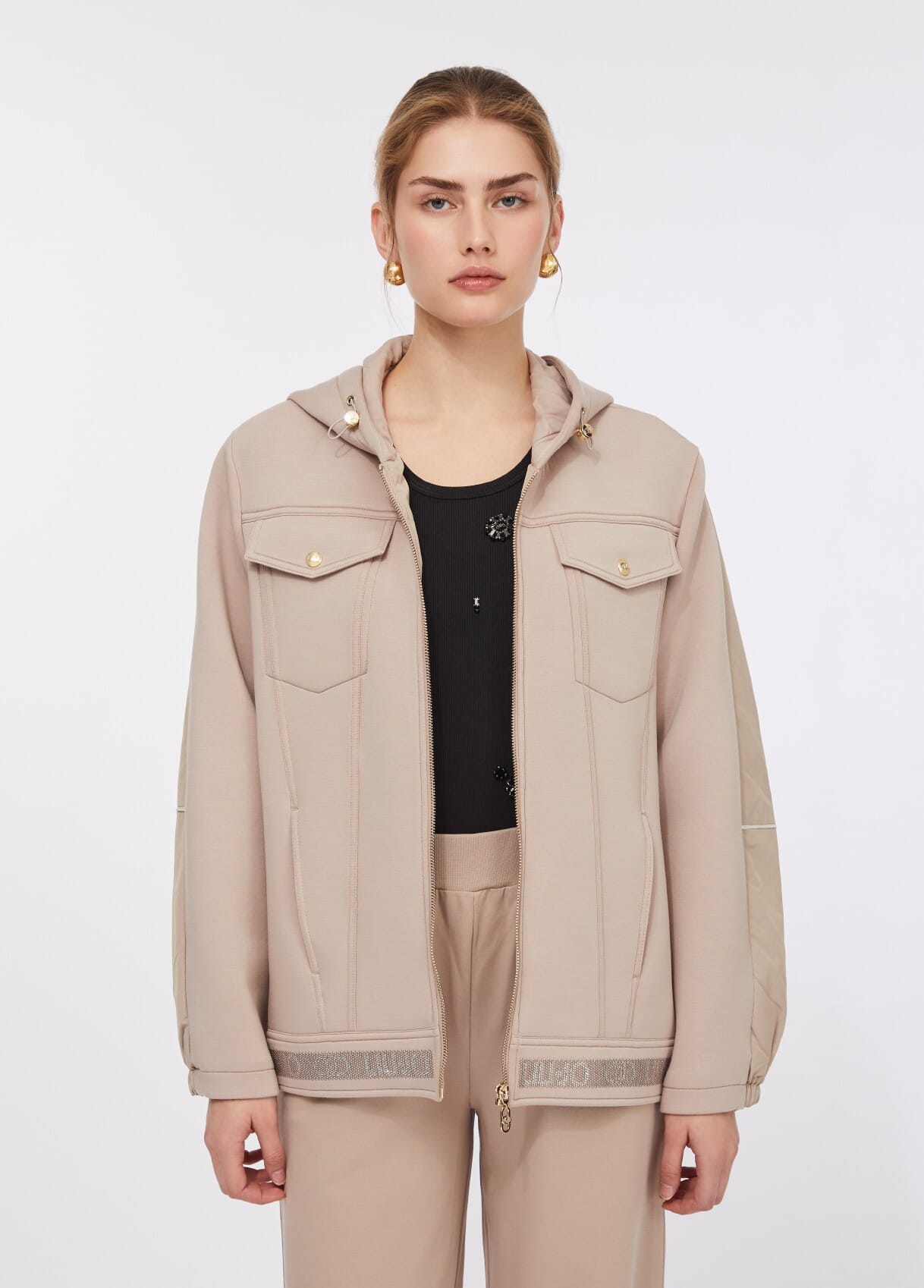 Giacca In Scuba E Nylon Liu Jo