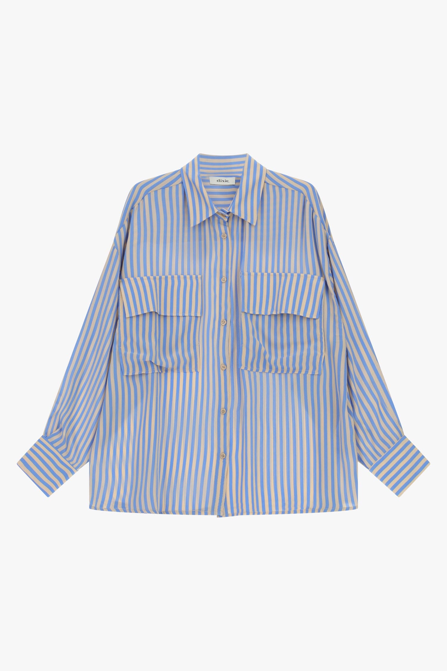 Oversize Striped Shirt With Front Pockets Dixie