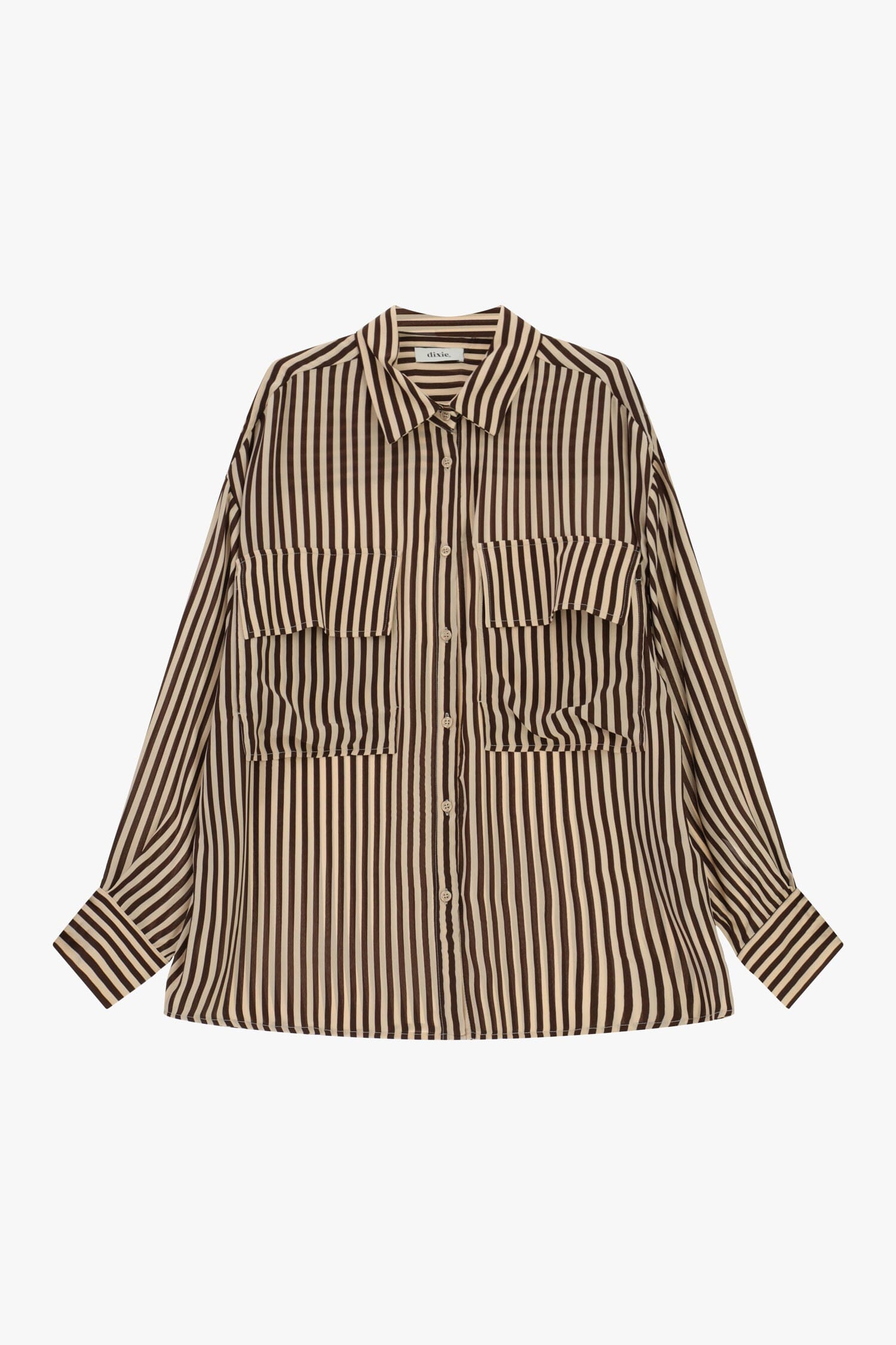 Oversize Striped Shirt With Front Pockets Dixie