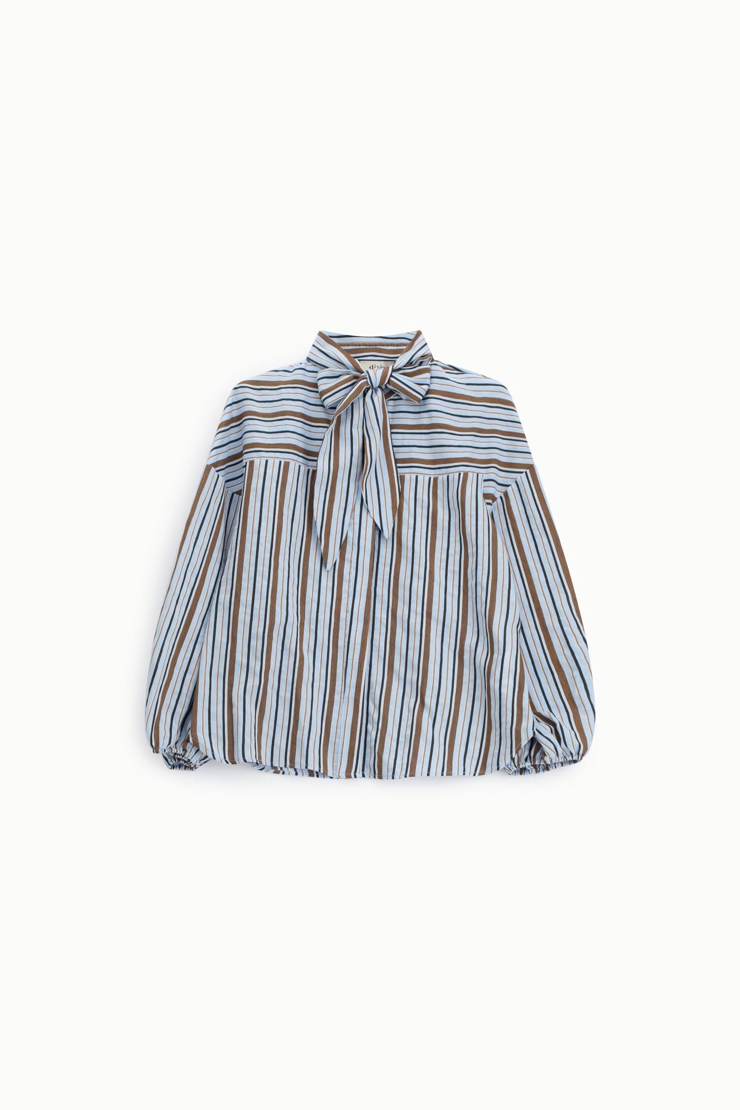 Striped Blouse With Wide Sleeves And Bow Dixie