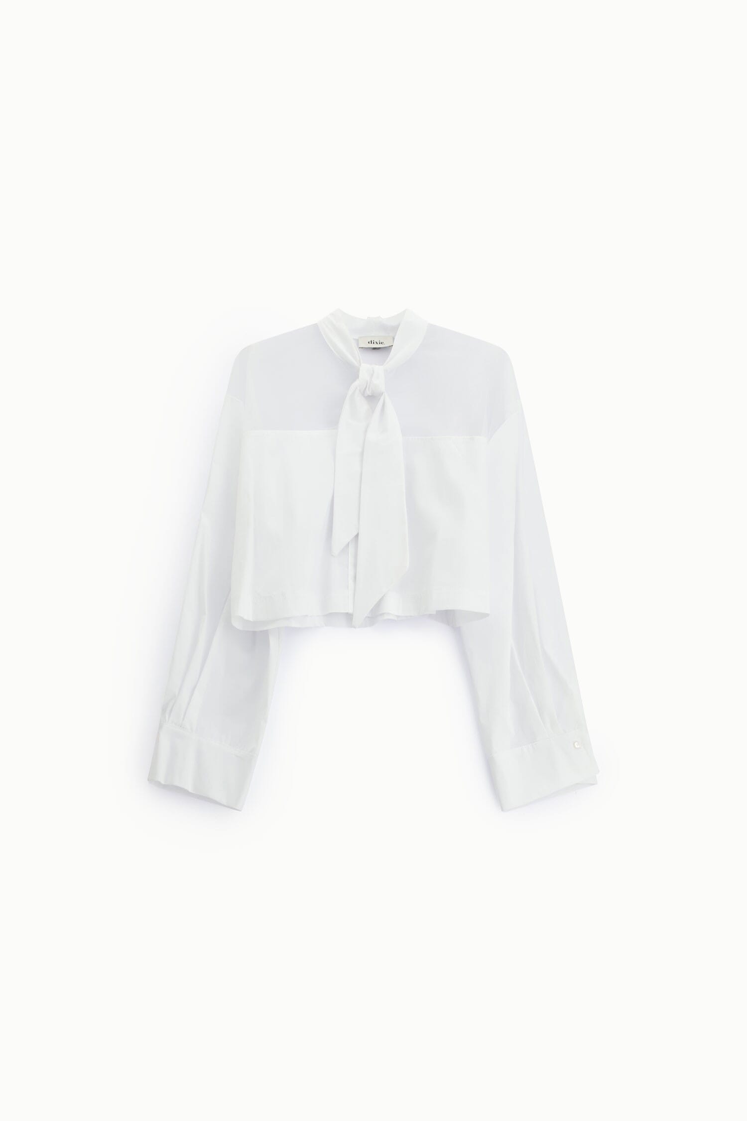 Camicia Cropped Con Fiocco E Maniche Lunghe Dixie
