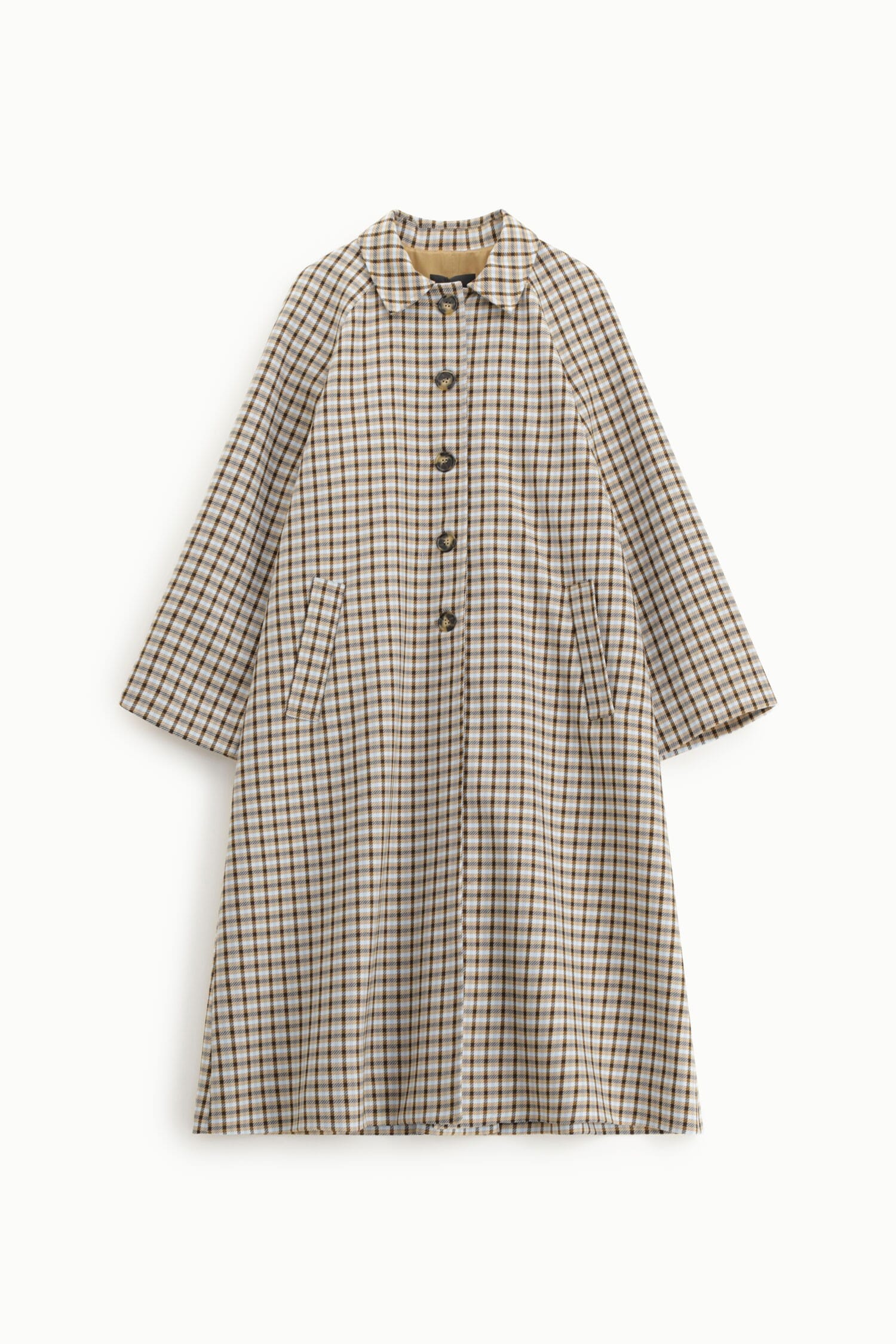 Cappotto Stampa A Quadri Con Tasche Laterali Dixie