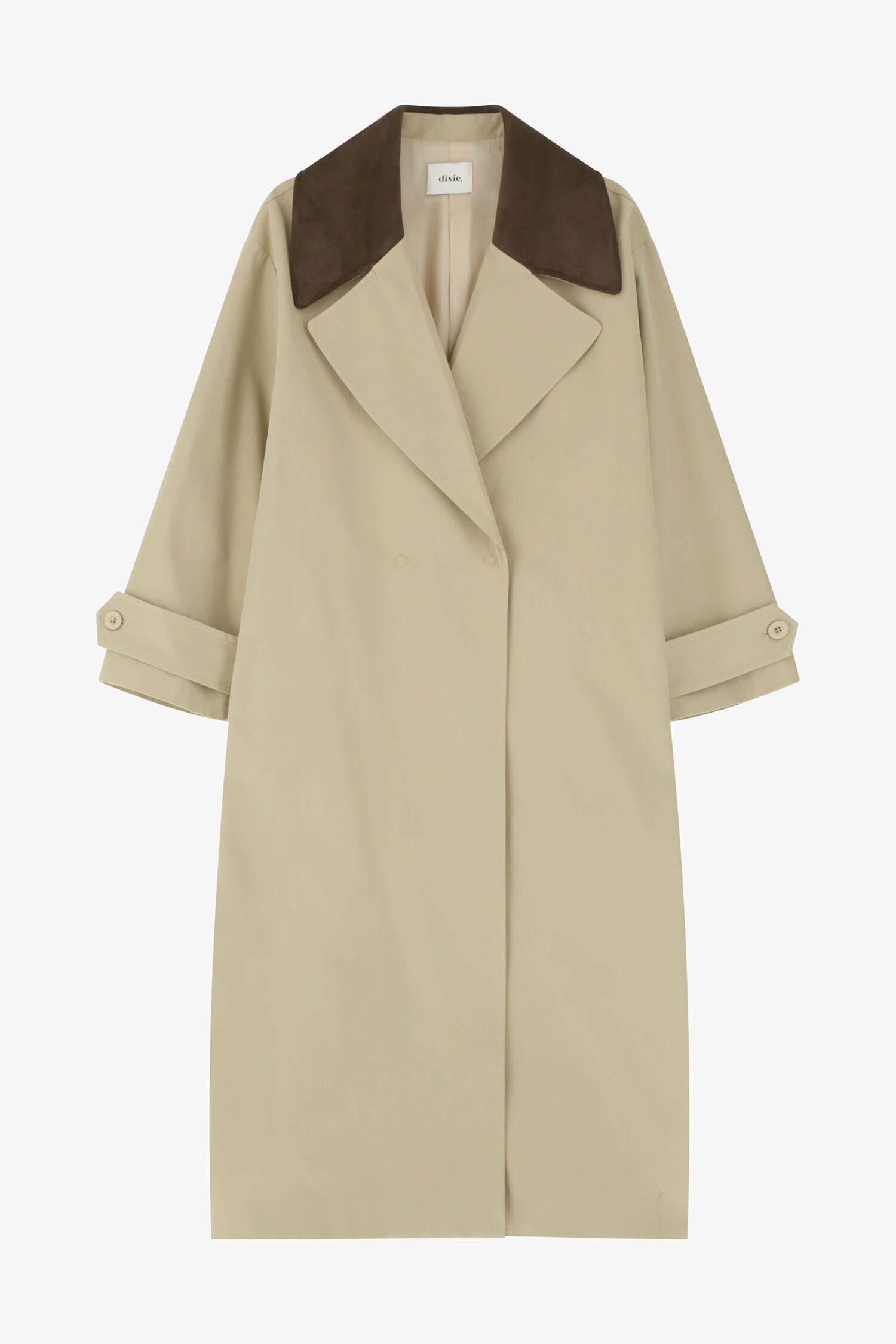 Trench Lungo Con Dettagli A Contrasto Dixie