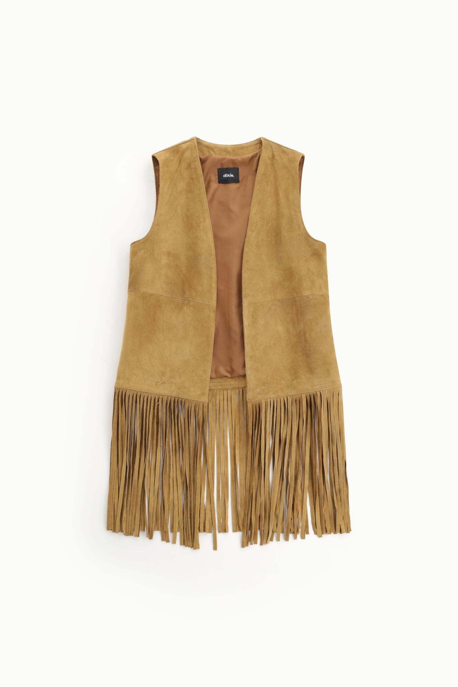 Gilet Con Lunghe Frange E Taglio Dritto Dixie