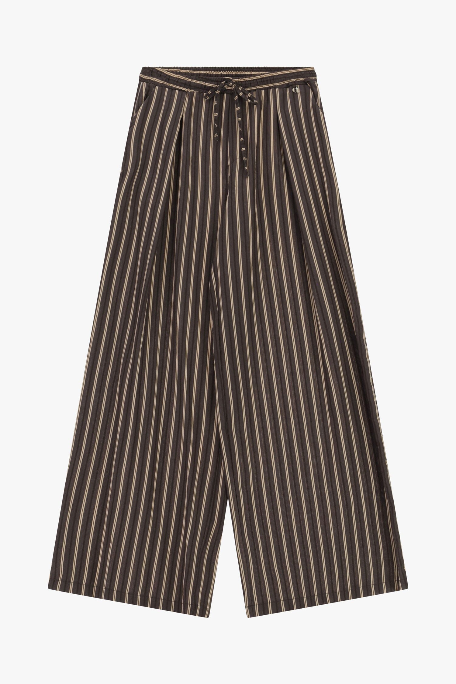 Pantaloni Palazzo A Righe Con Cintura Annodata Dixie