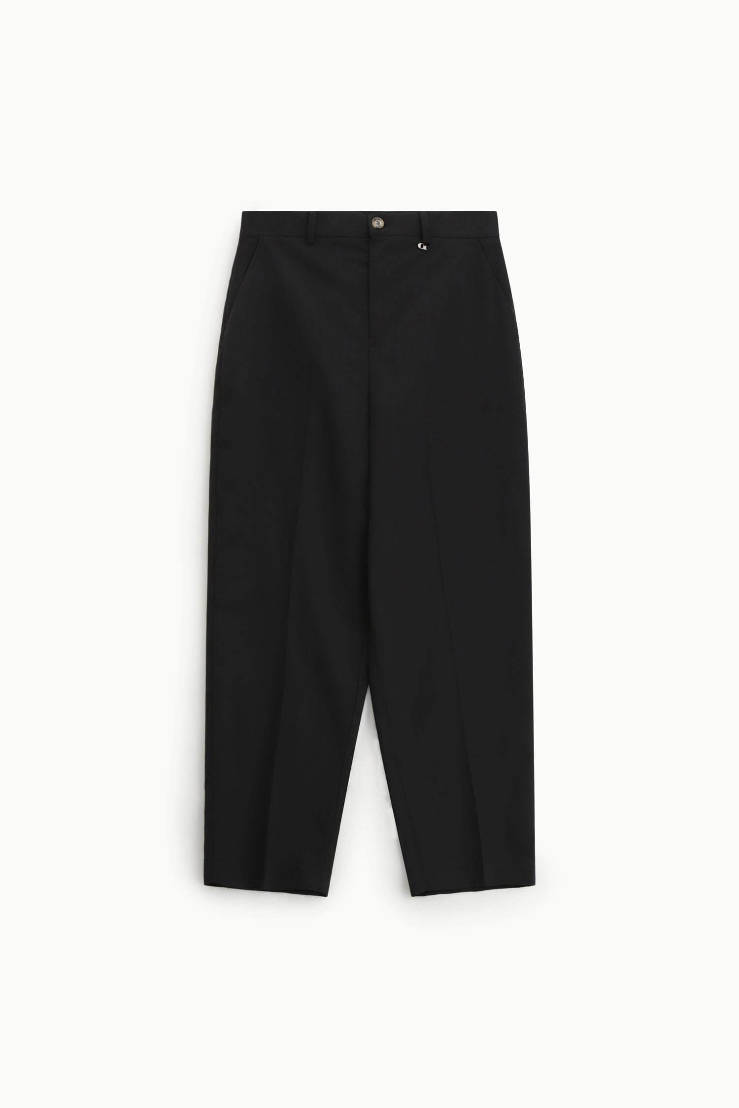 Pantaloni Cropped Vita Alta Con Piega Frontale Dixie
