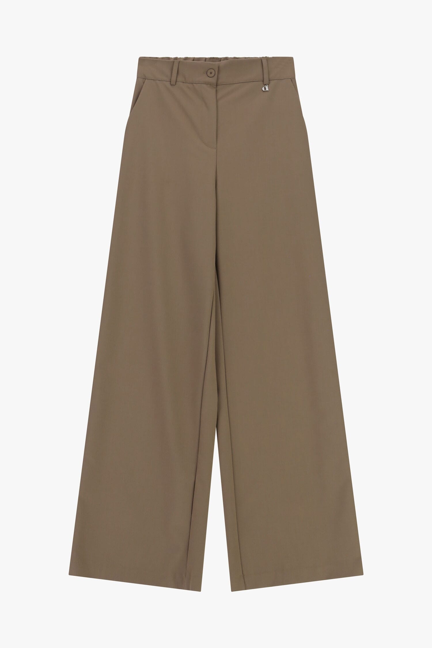 Pantaloni Palazzo A Vita Alta Con Pinces Dixie