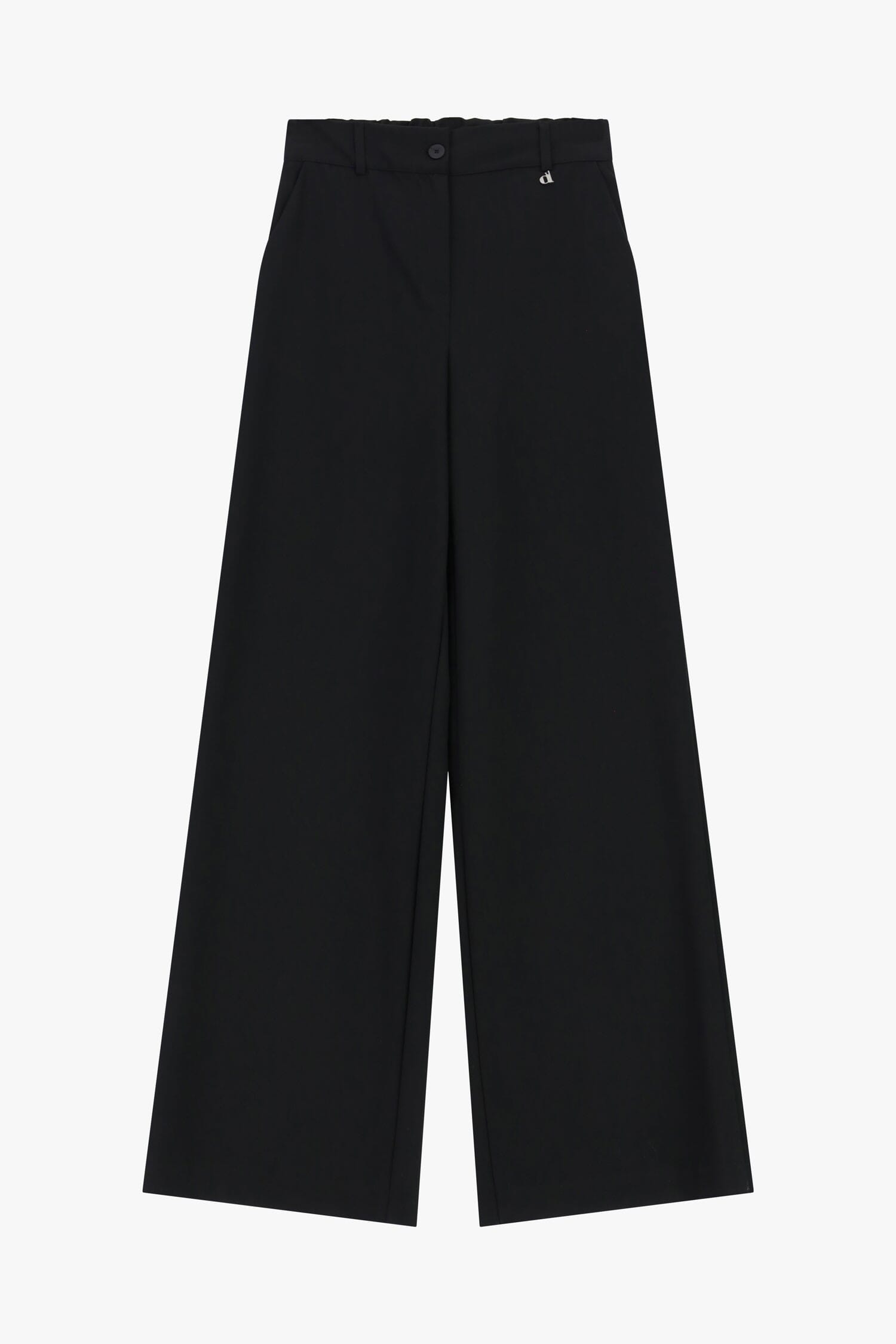 Pantaloni Palazzo A Vita Alta Con Pinces Dixie