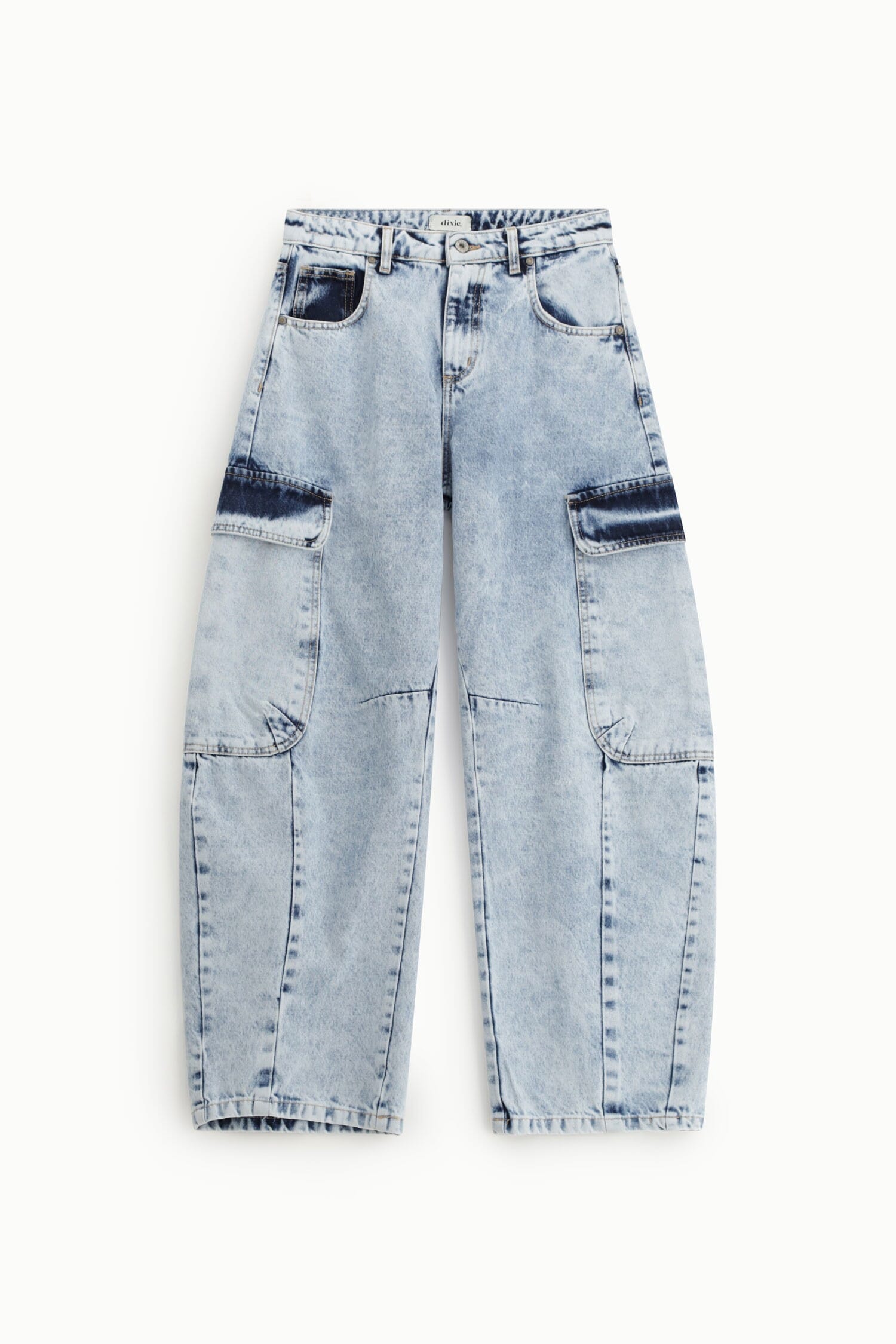 Jeans Balloon Fit Con Tasche Cargo E Cintura Dixie