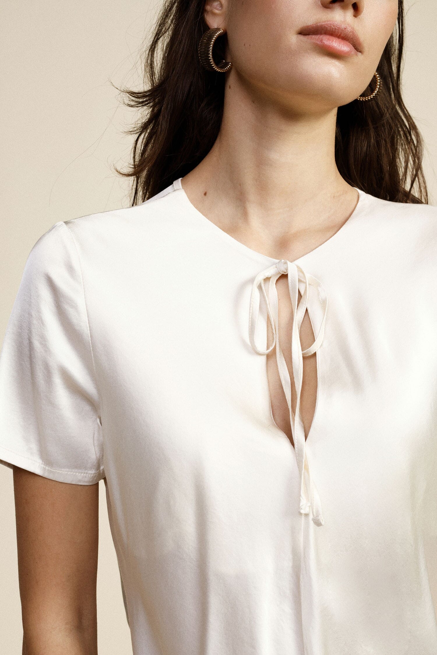 Top Collo Tondo Con Dettaglio Nodo Frontale Dixie