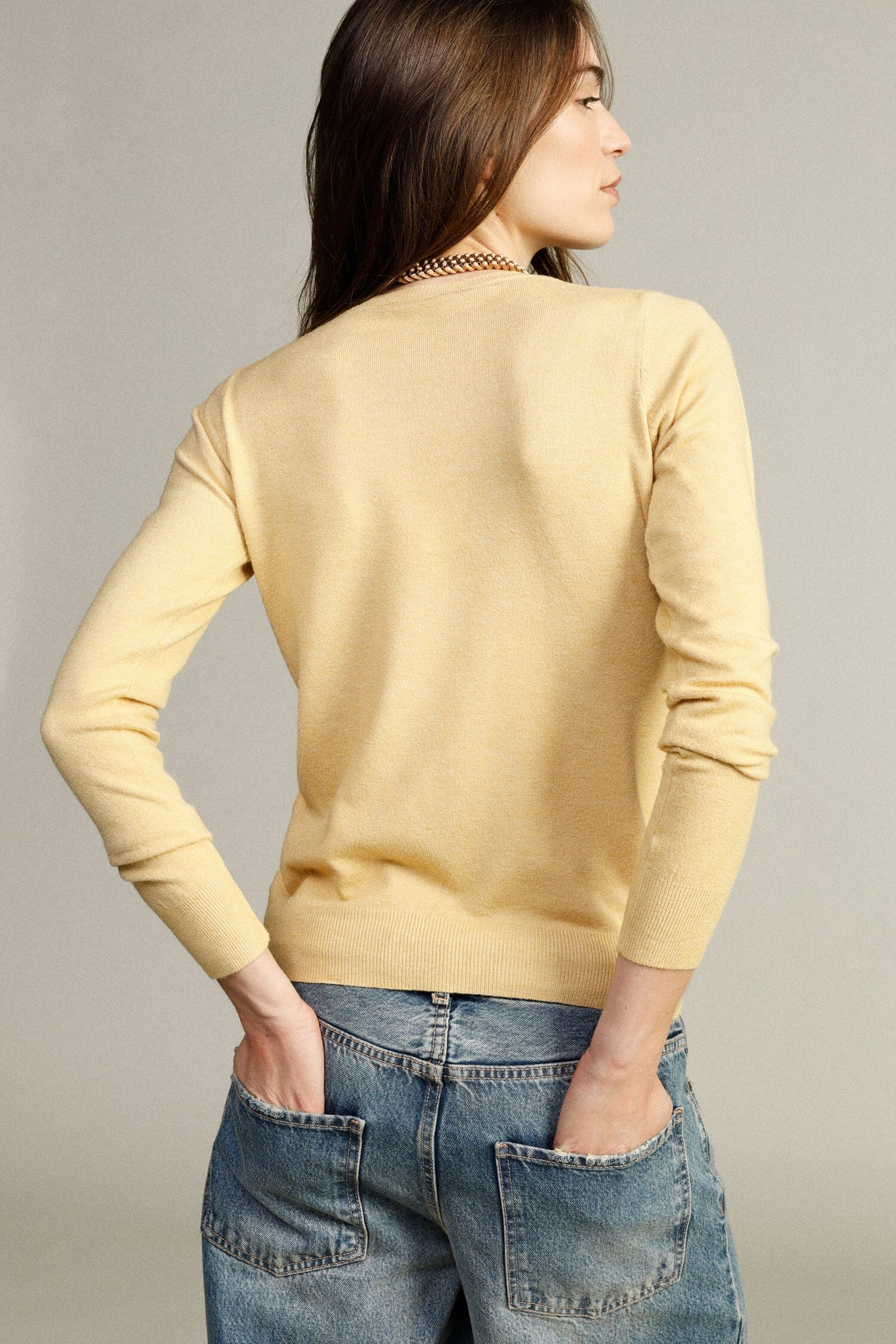 Maglione Girocollo Modello Pullover Basic Dixie