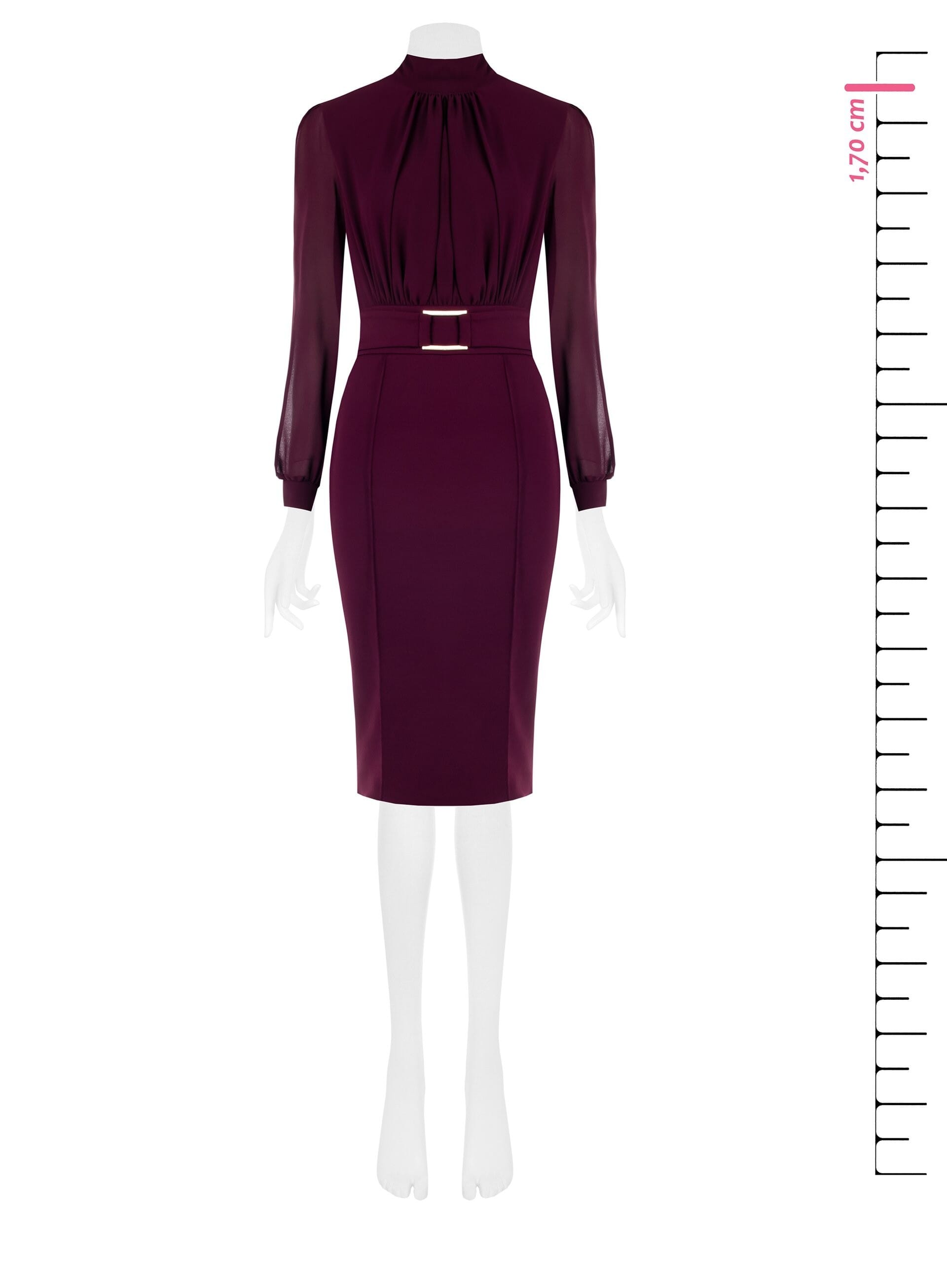 2 Piece Sheath Dress Effect Georgette Top And Scuba Crepe Skirt Rinascimento