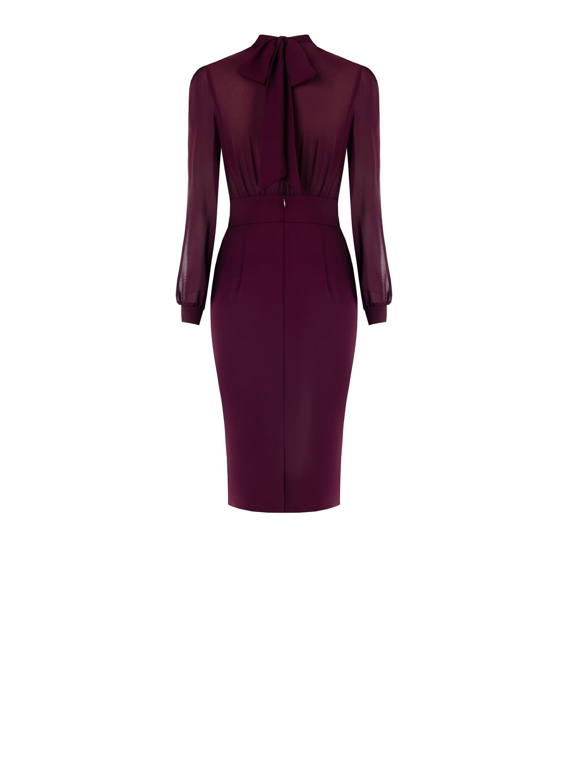 2 Piece Sheath Dress Effect Georgette Top And Scuba Crepe Skirt Rinascimento