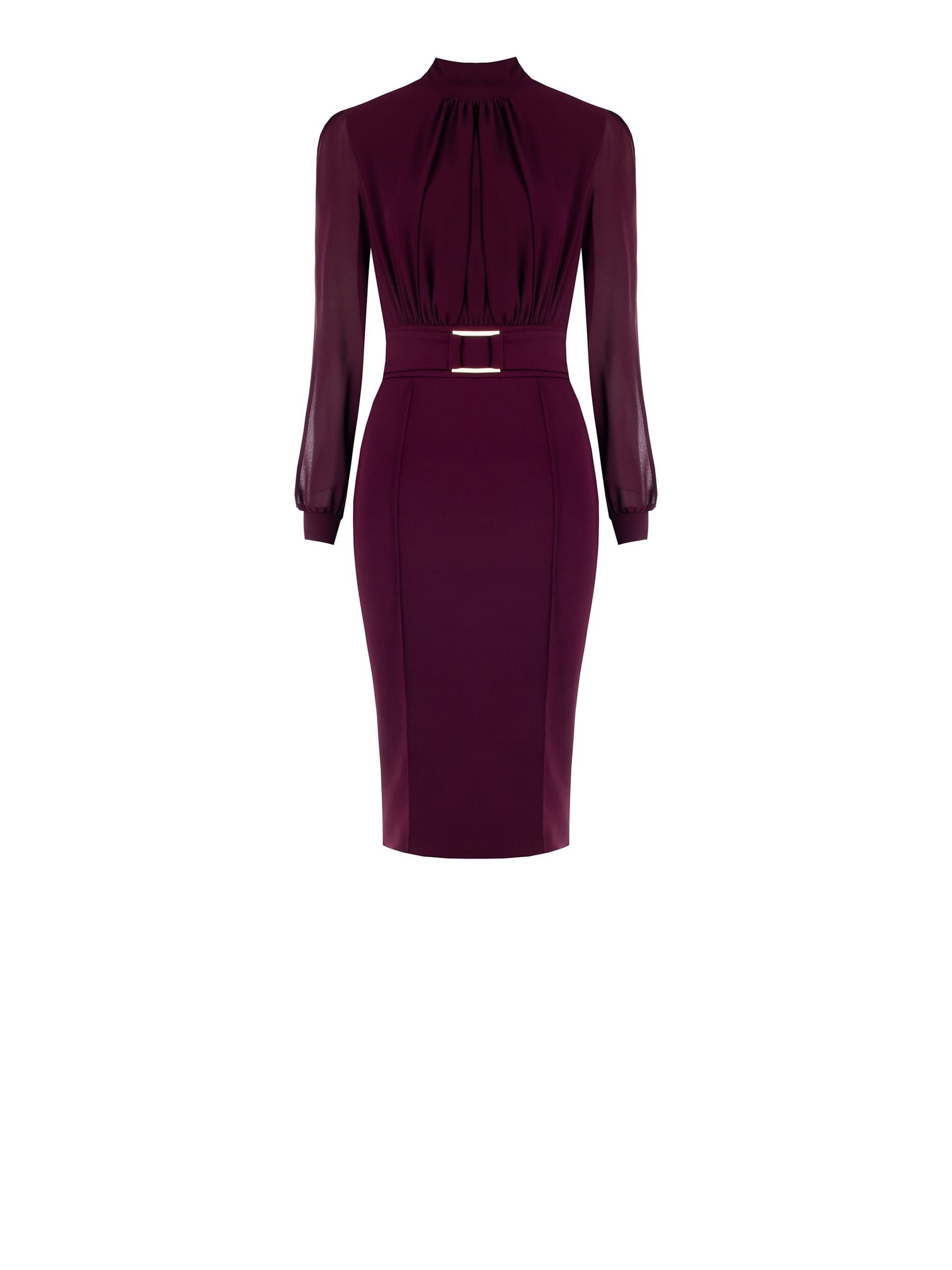 2 Piece Sheath Dress Effect Georgette Top And Scuba Crepe Skirt Rinascimento