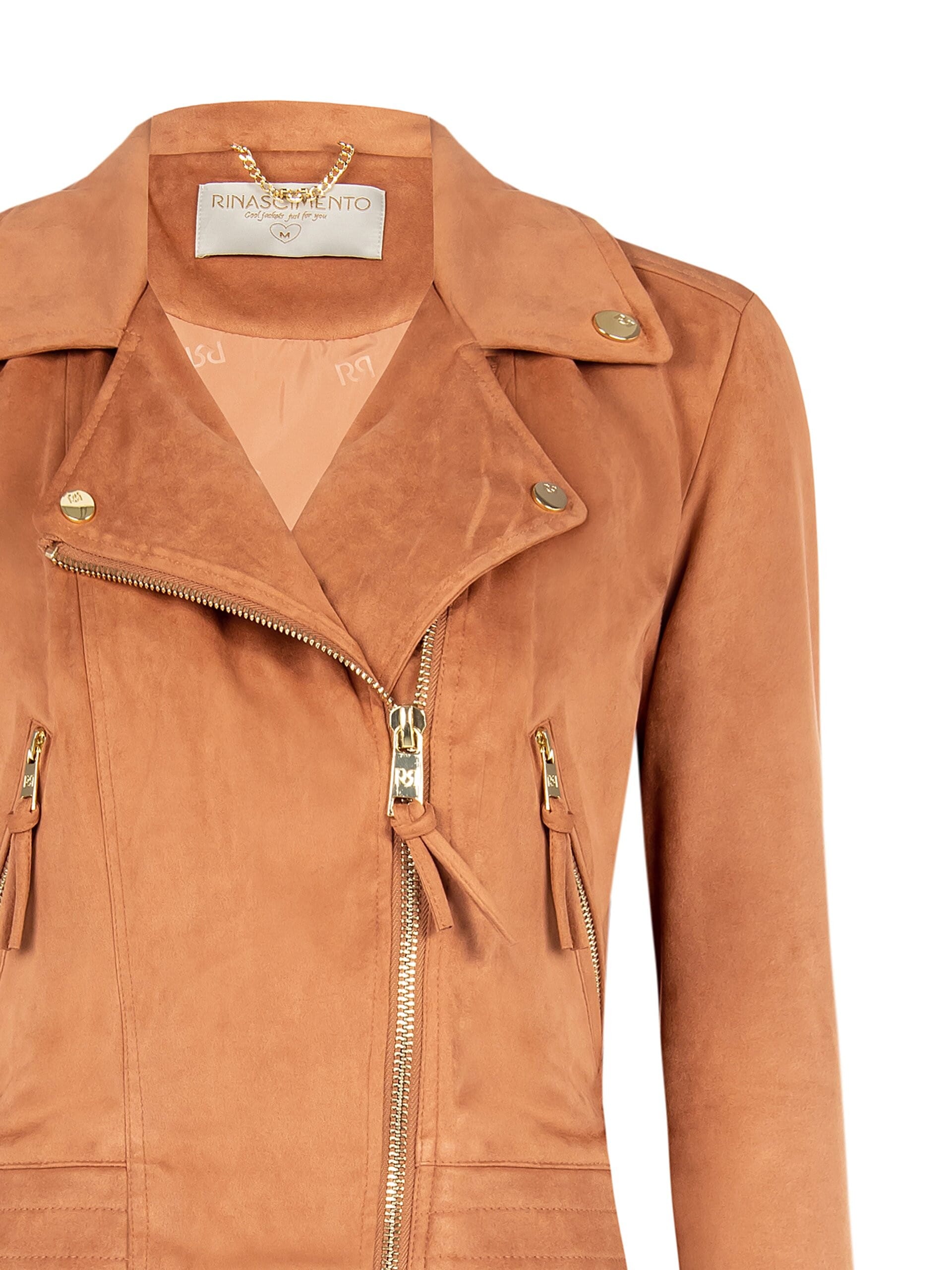 Chiodo Suede Leather Jacket Rinascimento