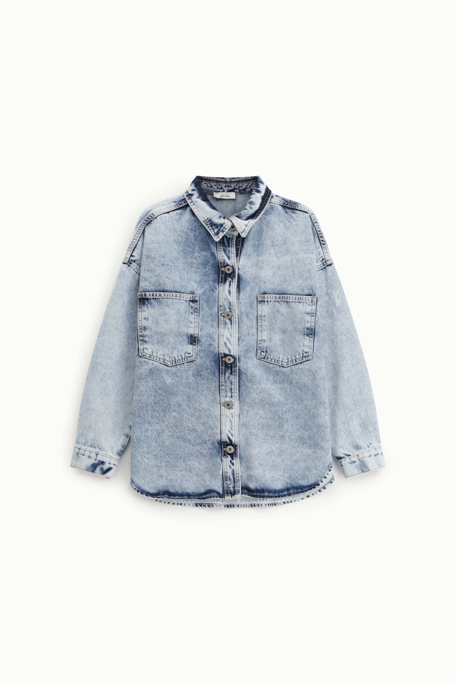 Denim Wide Fit Shirt With Dixie Patch Pockets