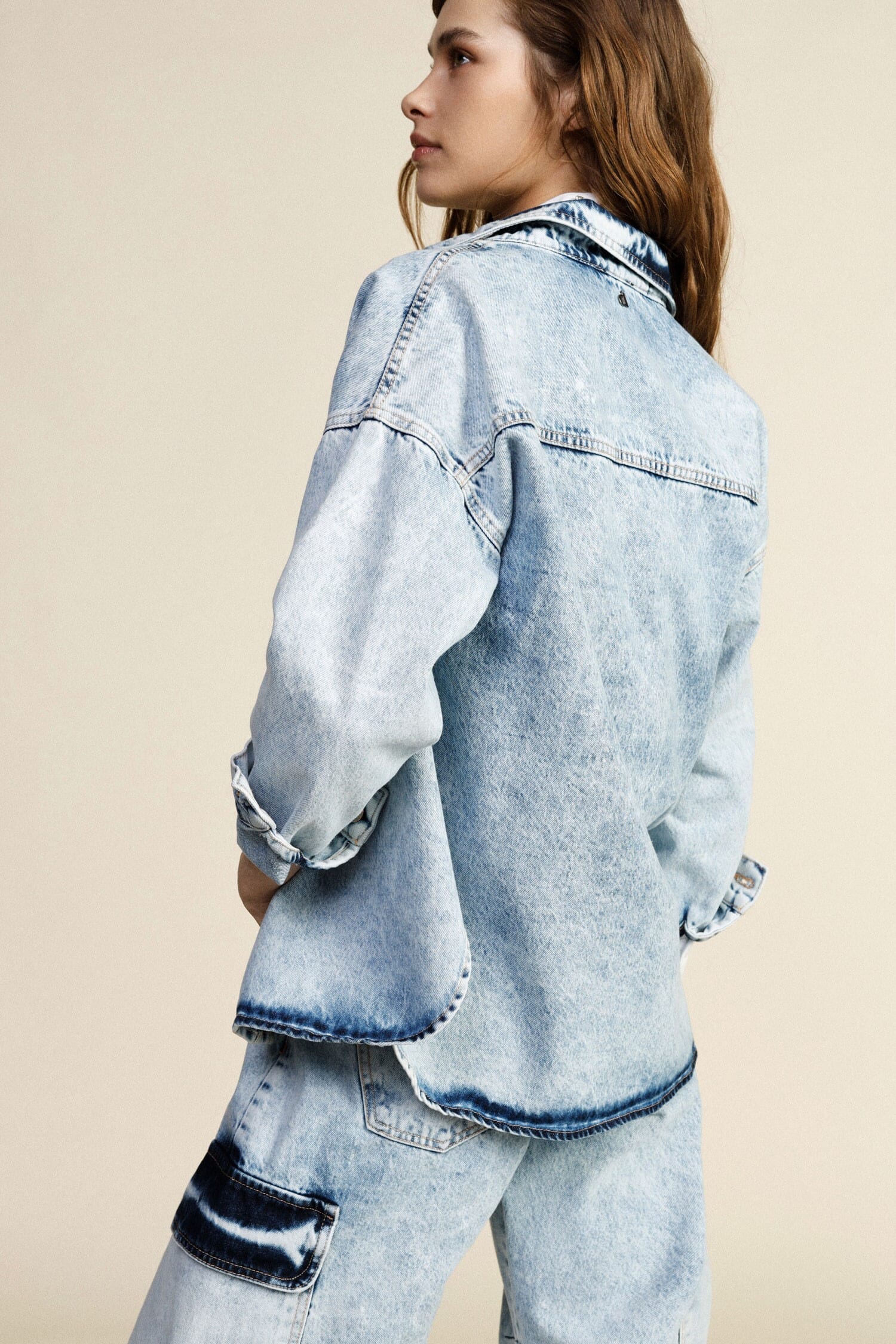 Denim Wide Fit Shirt With Dixie Patch Pockets