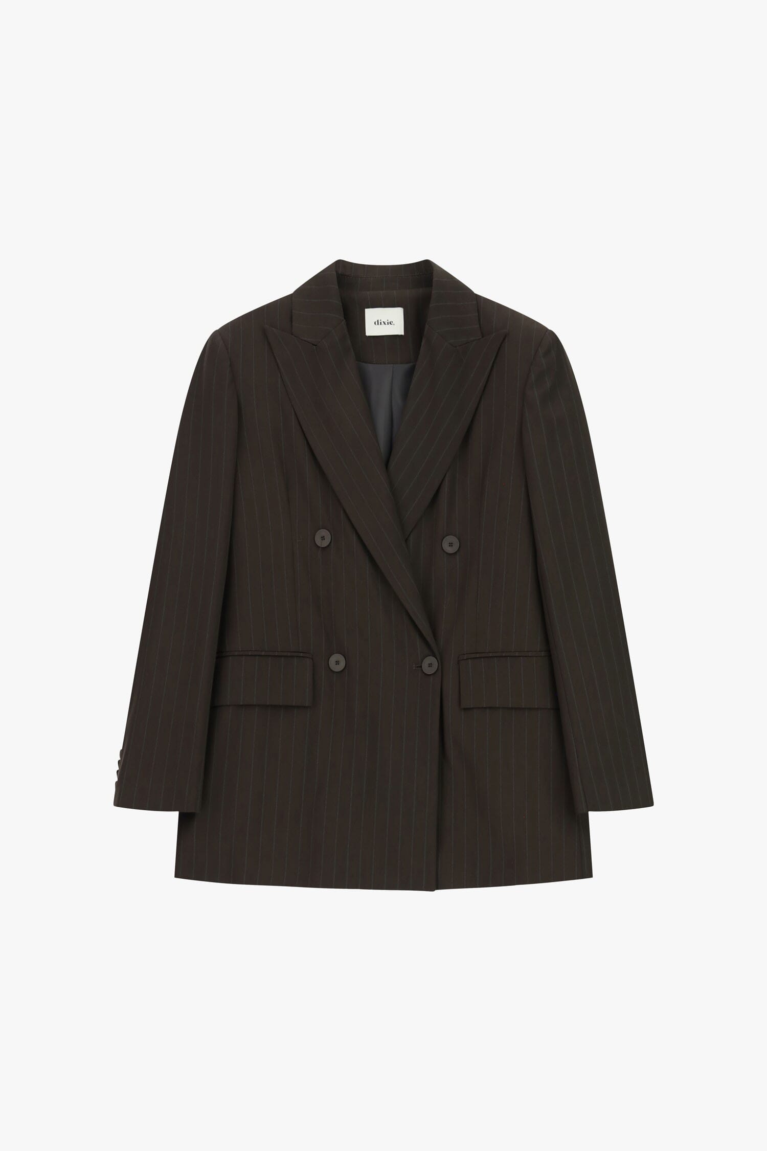 Blazer Doppiopetto Con Pinstripe E Tasche Con Patta Dixie