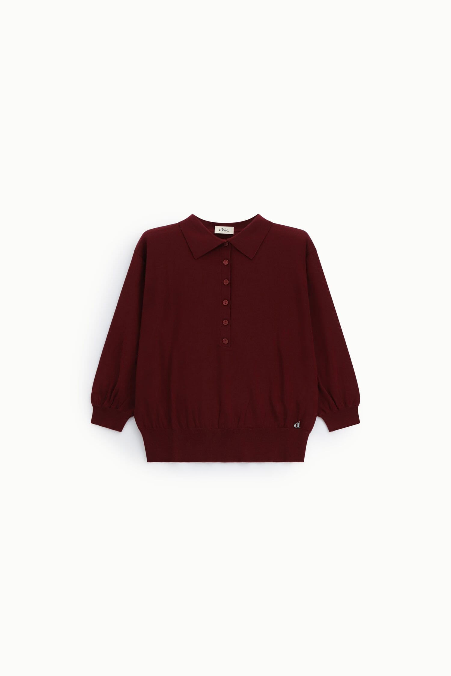 Pullover Sweater With Collar And Front Buttons Dixie