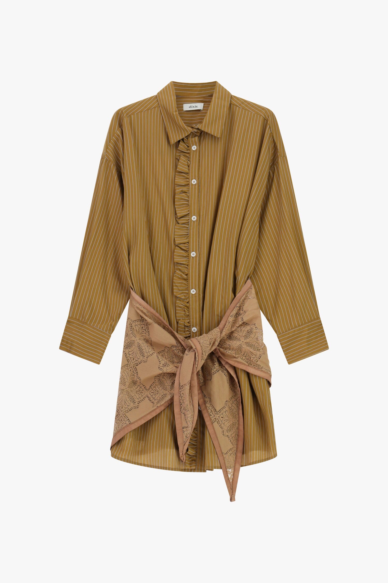 Short Striped Dress With Bow Tie Belt Dixie