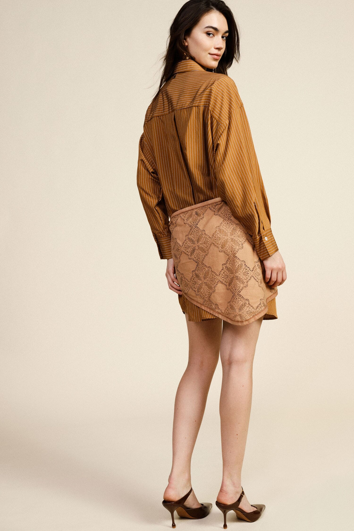 Short Striped Dress With Bow Tie Belt Dixie