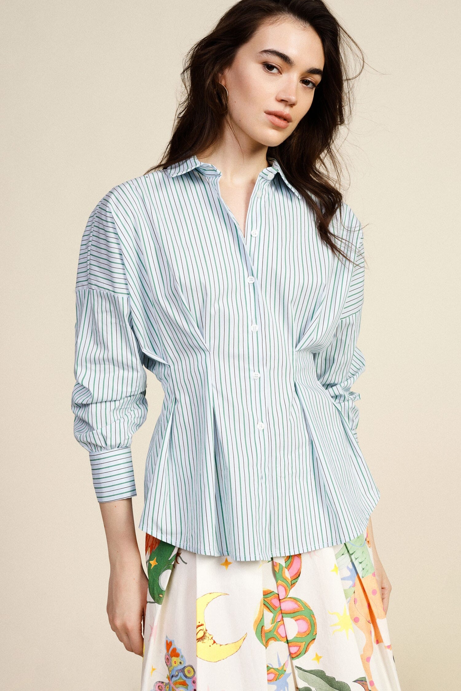 Striped Shirt With Long Sleeves And Front Buttoning Dixie