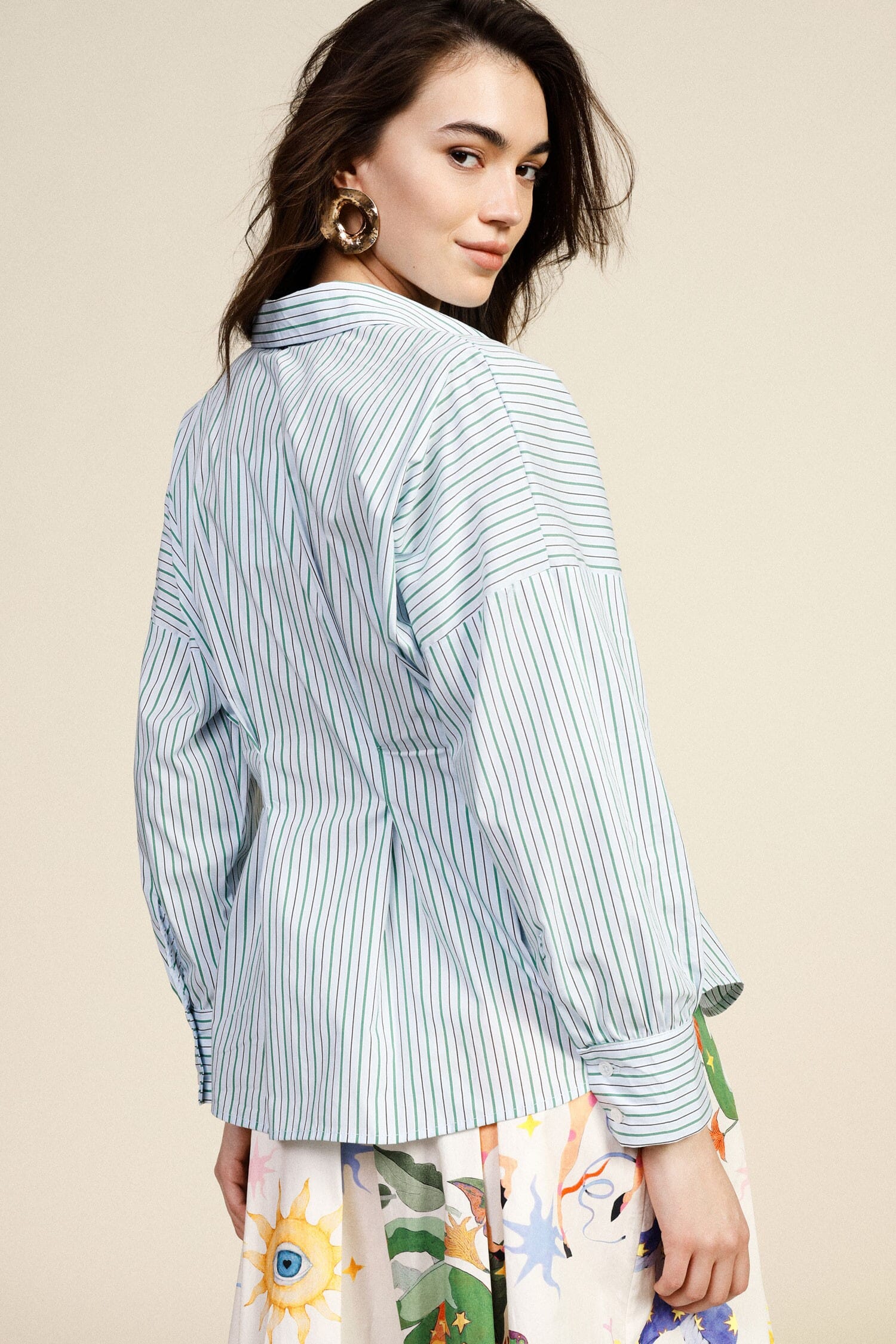 Striped Shirt With Long Sleeves And Front Buttoning Dixie