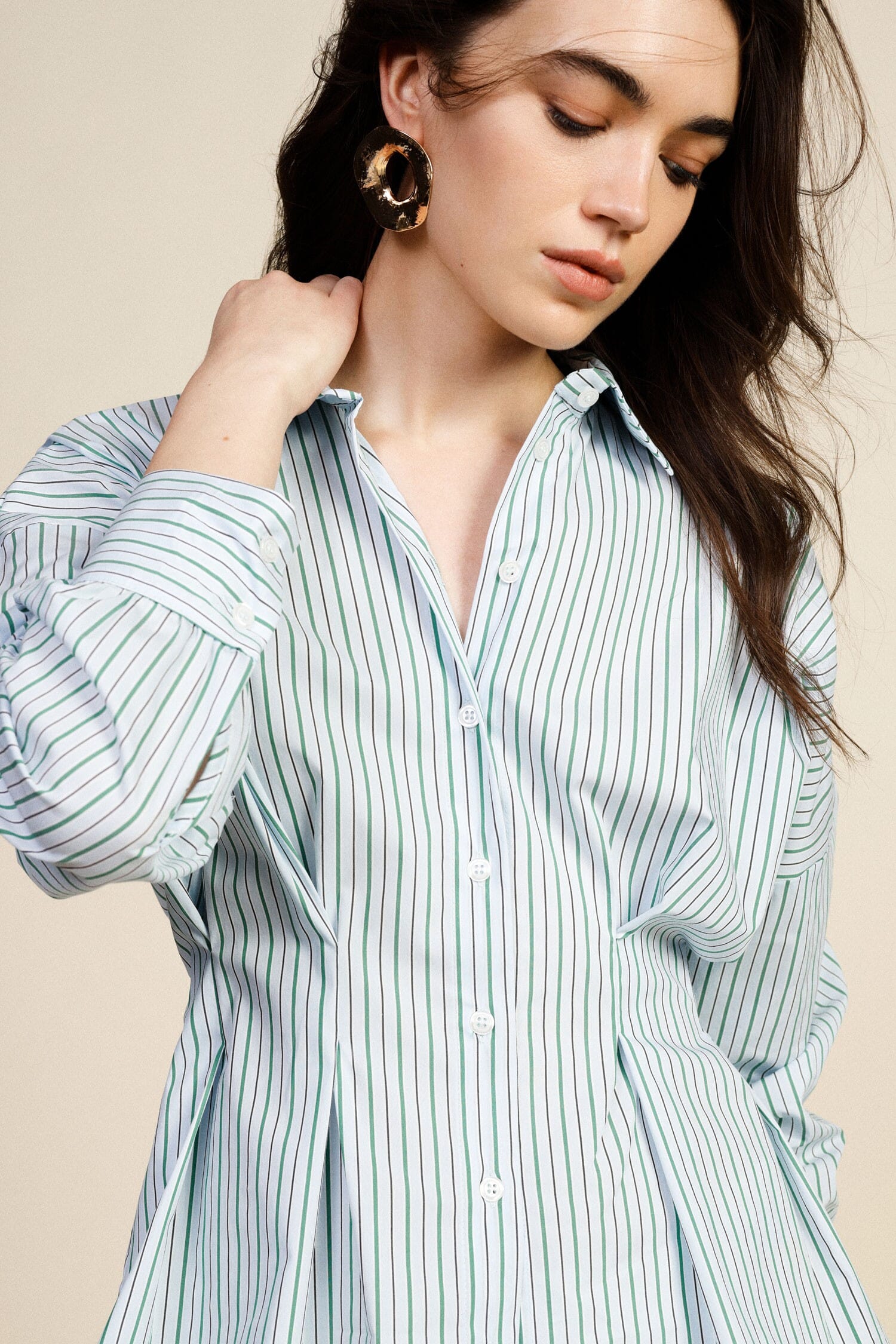 Striped Shirt With Long Sleeves And Front Buttoning Dixie